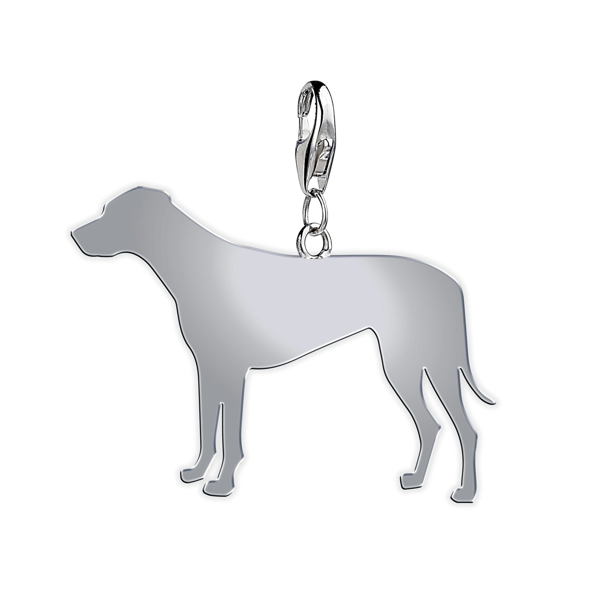 Mylee London Silver Rhodesian Ridgeback Silhouette Charm - No - Clip On Charm