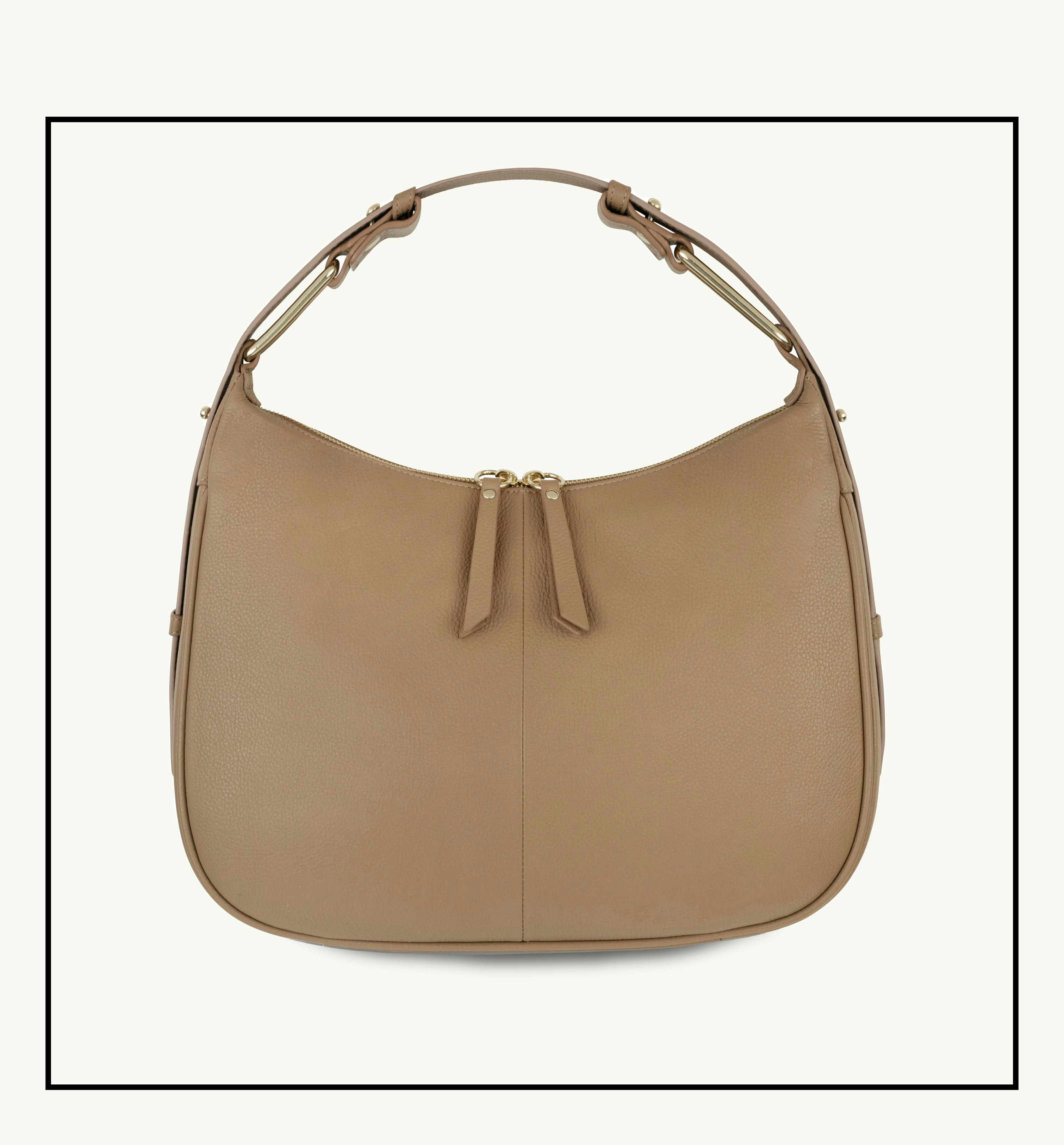 Apatchy London Gold The Charlie Camel Leather Bag - Camel Small
