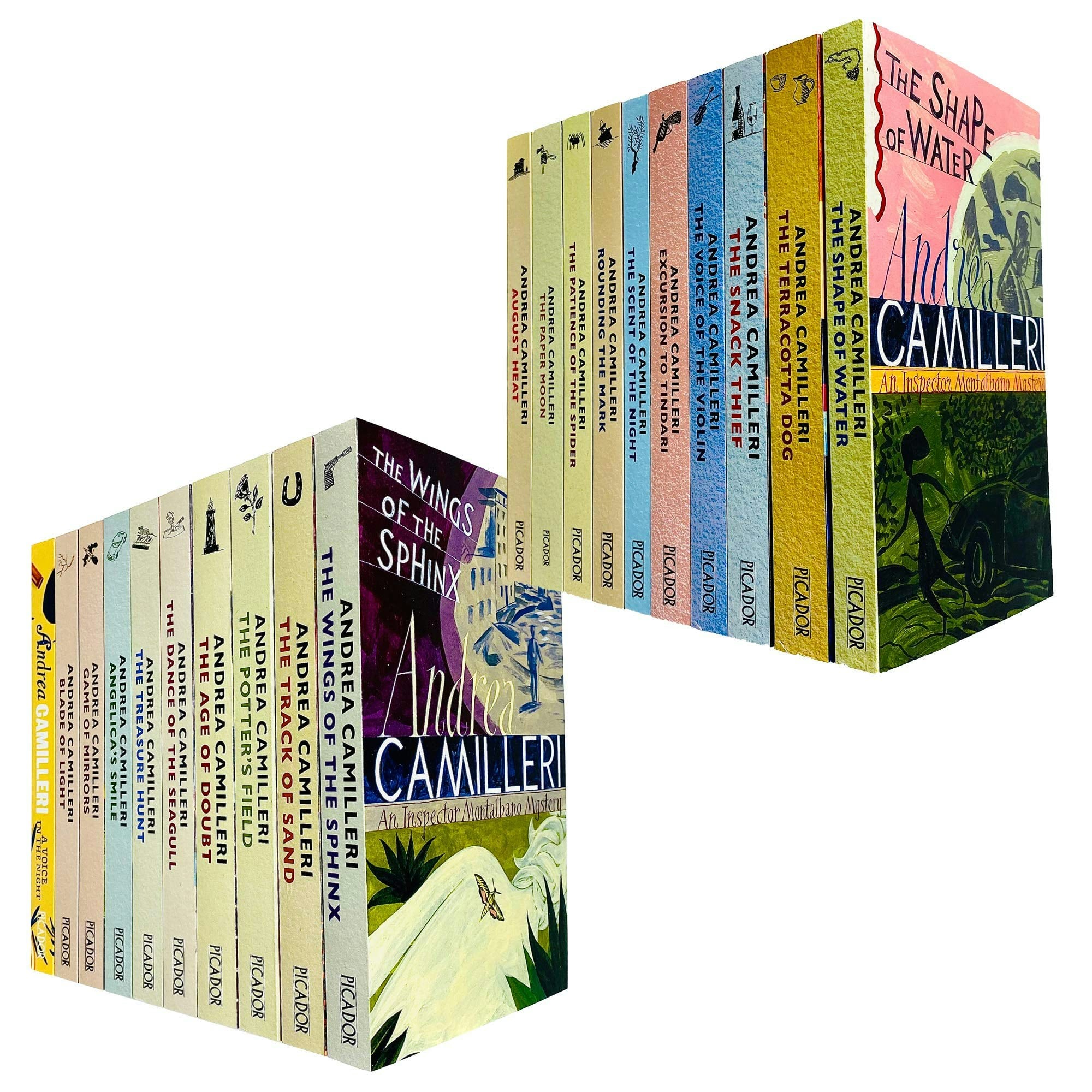 Picador Inspector Montalbano Collection Andrea Camilleri 20 Books Set