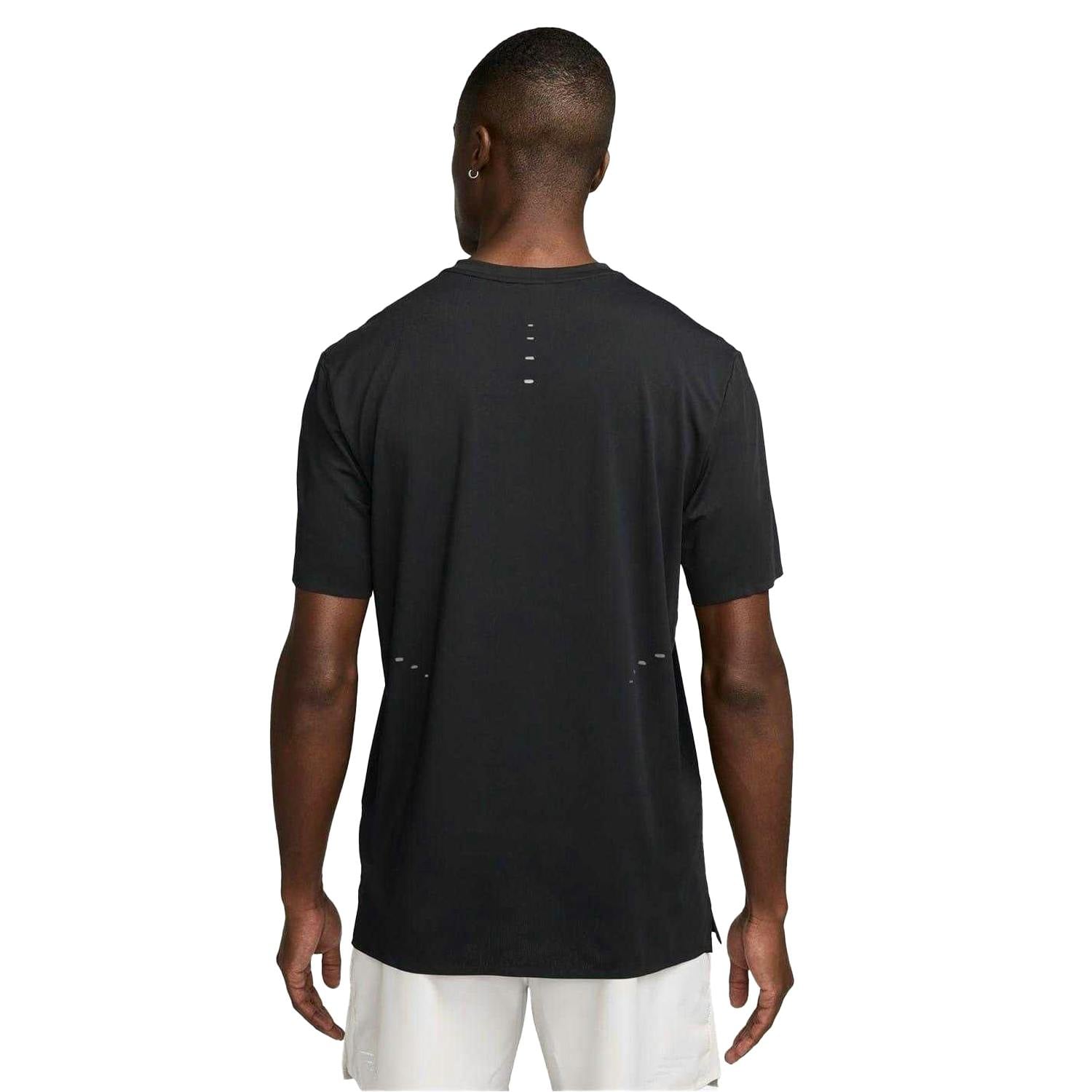 Nike Men's Black Pinnacle Dri-Fit Running T-Shirt - Xl - 90% Polyester/10% Spandex