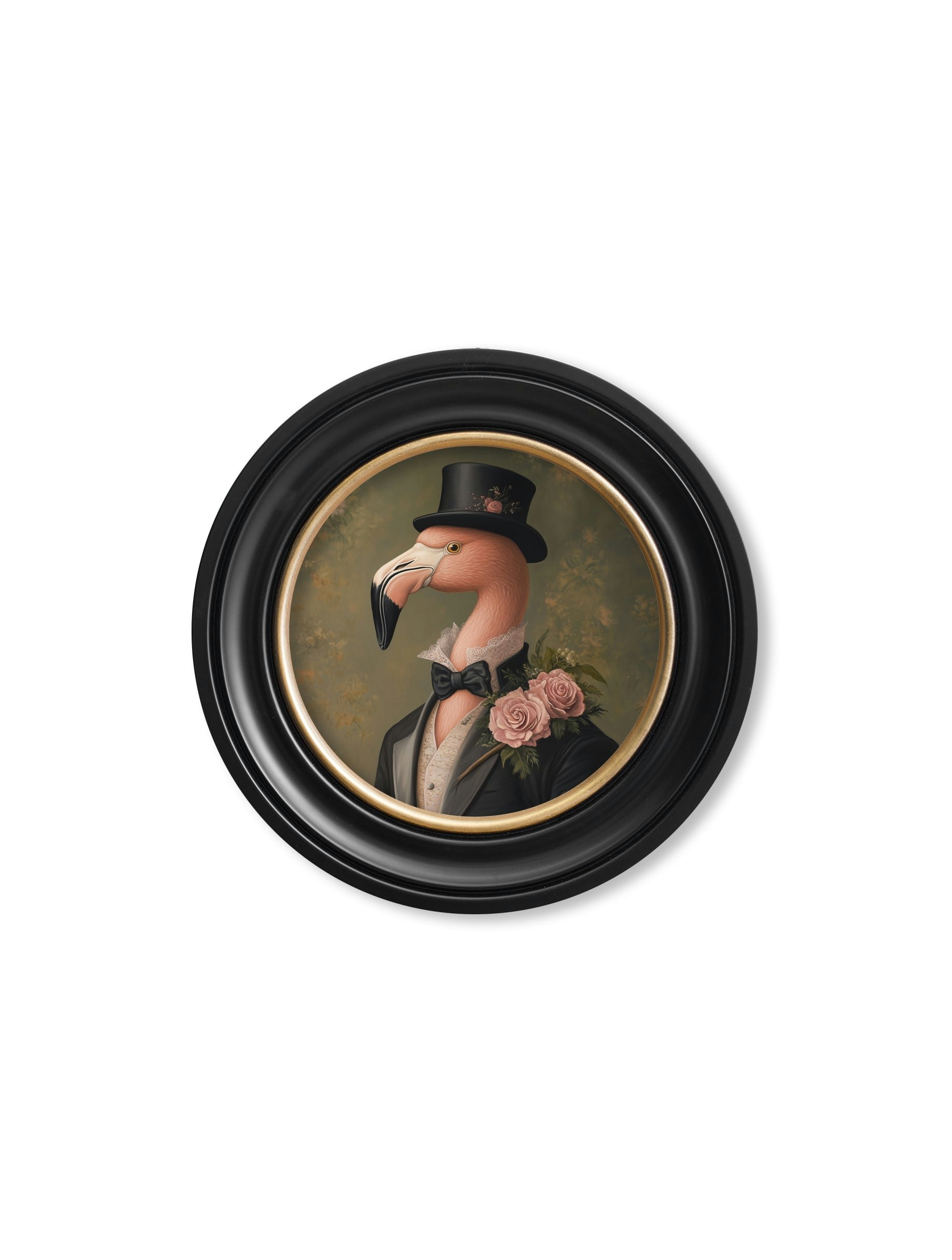 Rackhams Black/Gold Baron Von Blush - Oxford Round Frame - 44 X 44Cm - Oxford Round