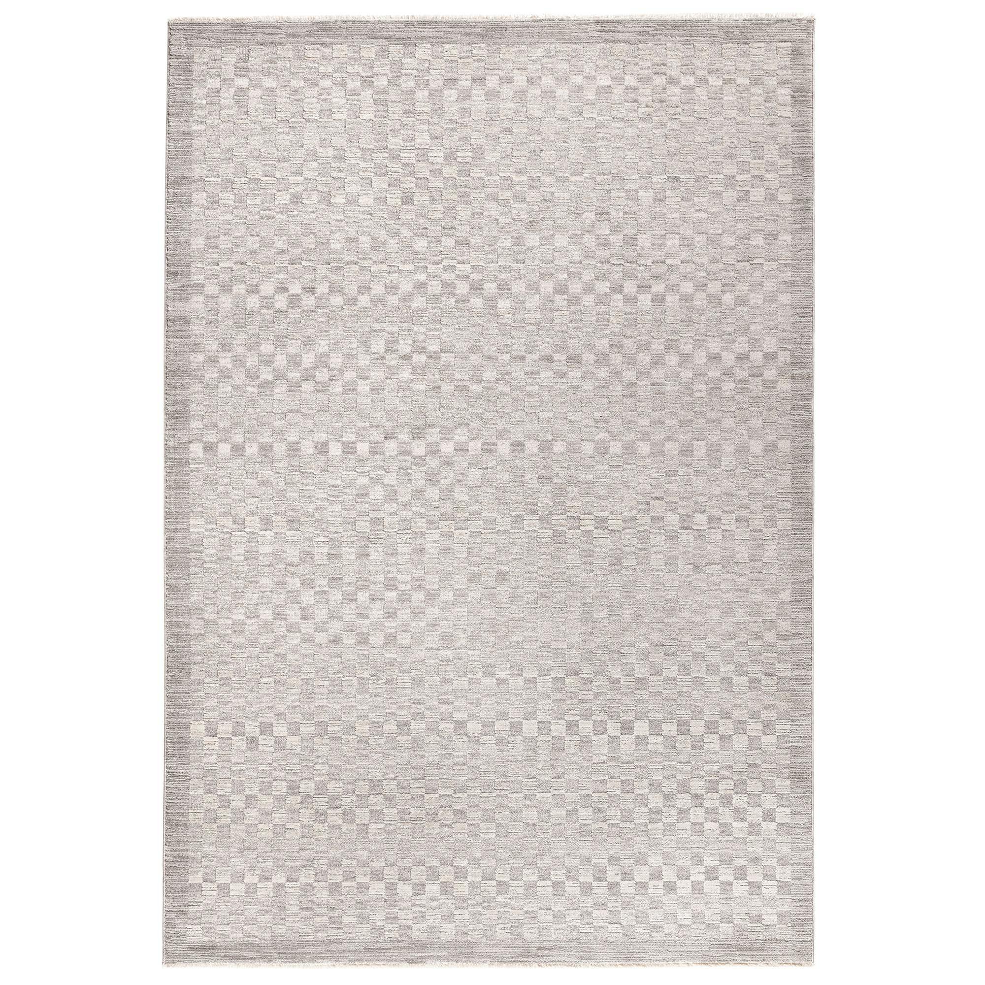 Asiatic Grey Laurent La02 Checkered Rug - 120X160cm
