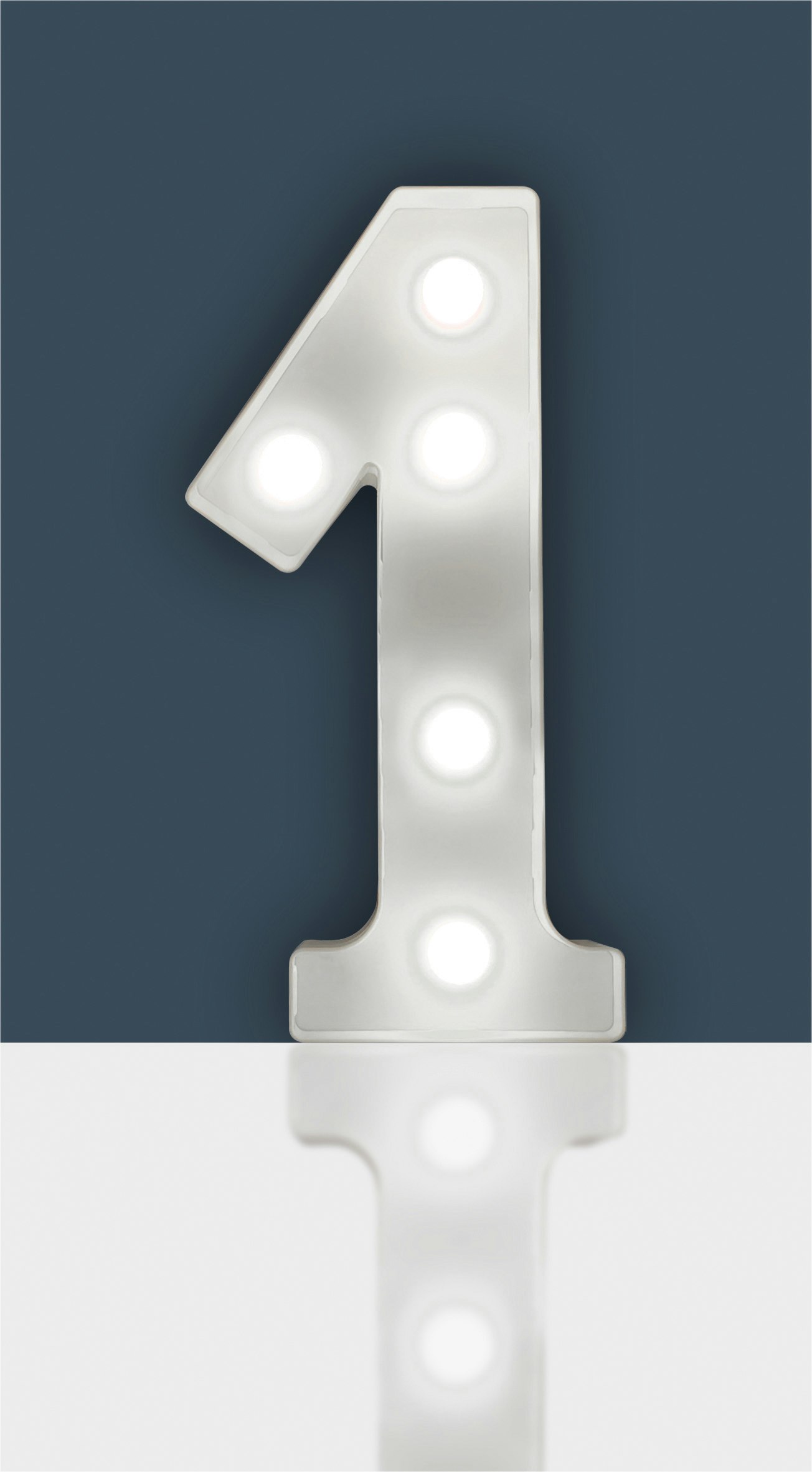 St Helens Light Battery Operated 3D Led Number 1