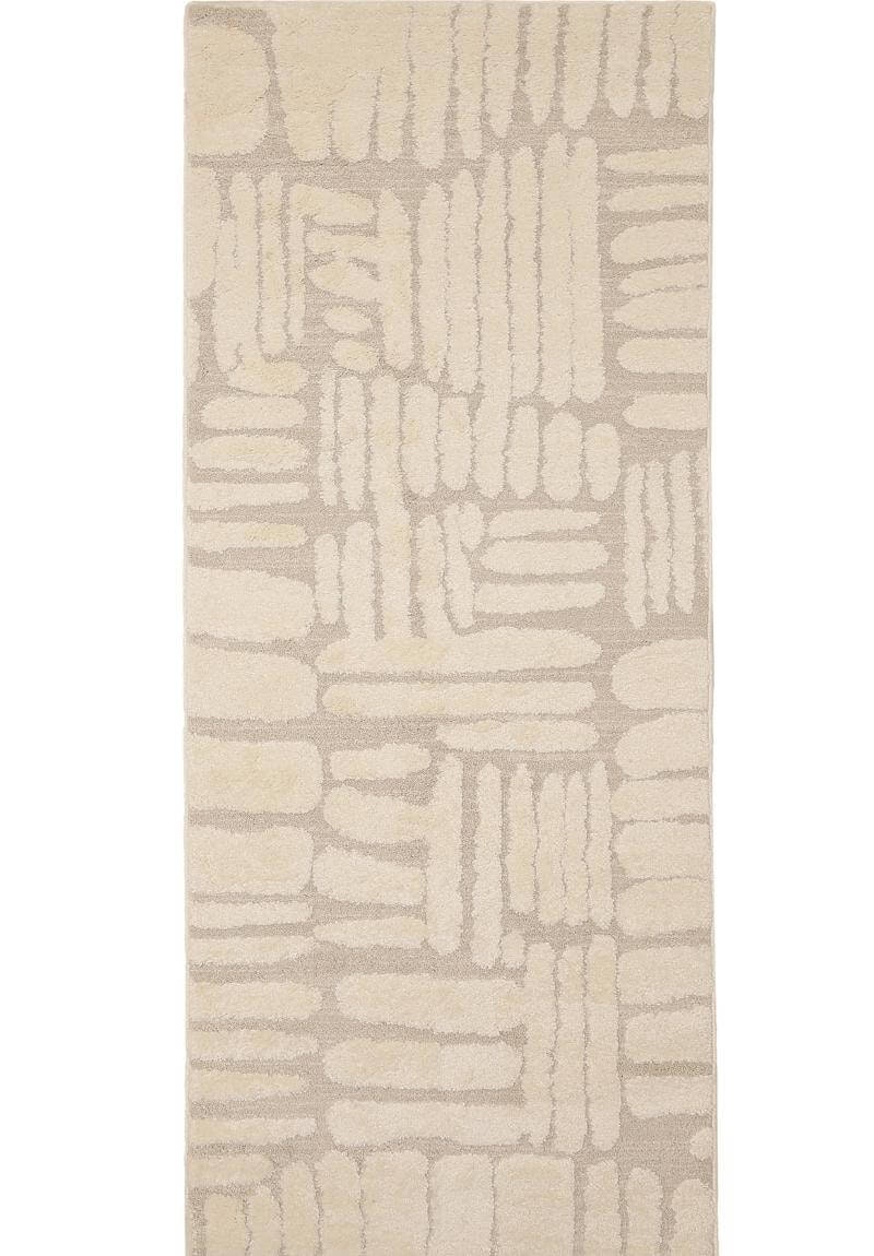 The Rugs Cream Ava Pave Rug – Abstract - 80X200 Cm
