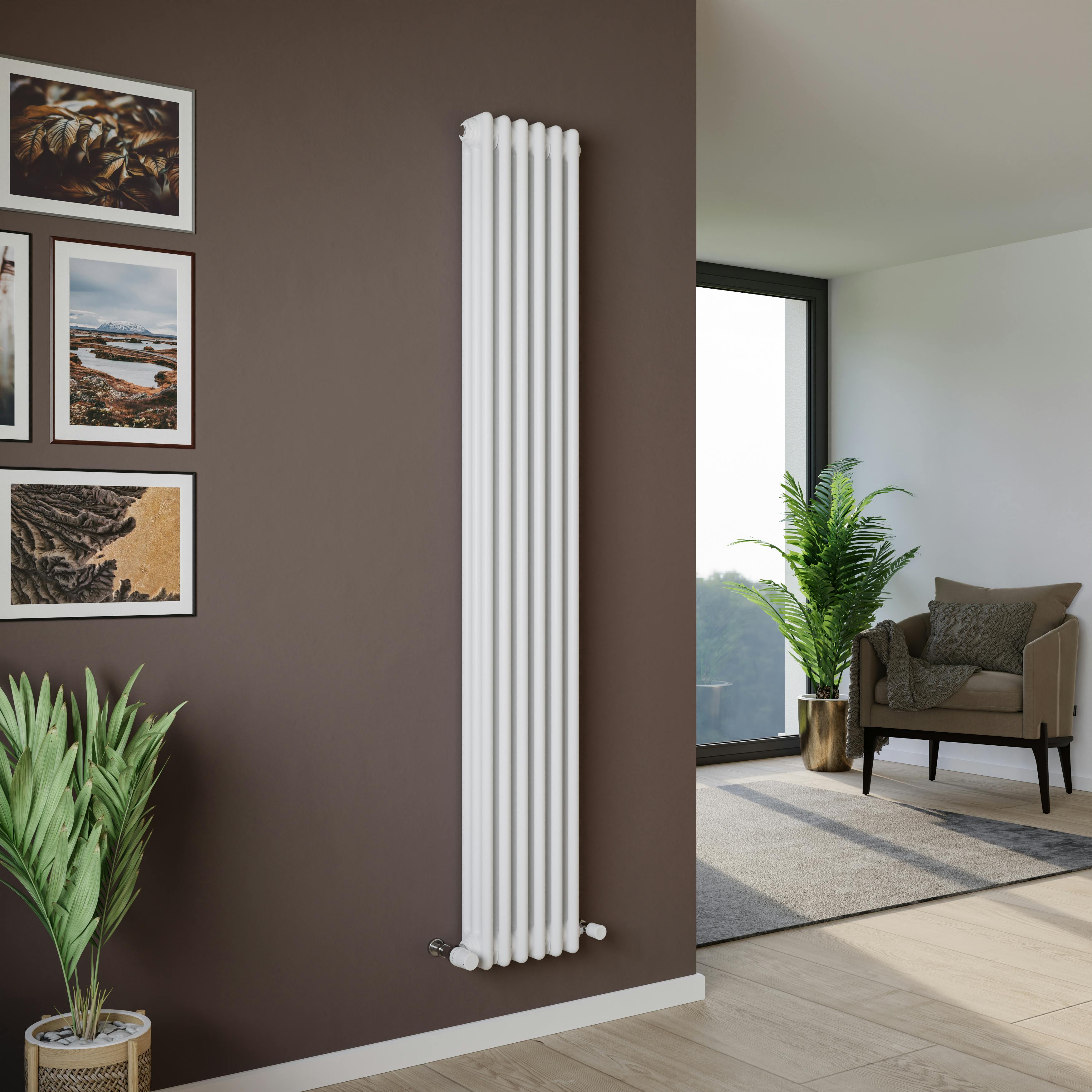 Agadon White Kylo 3 Column Traditional Radiator - 1800 X 290