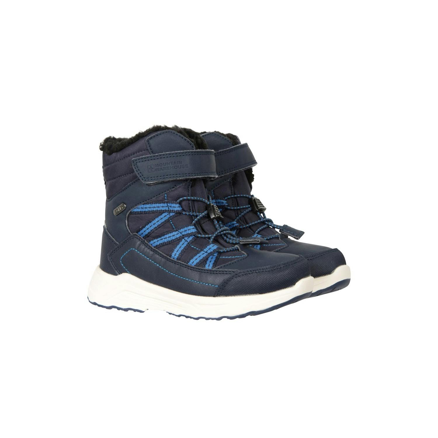 Mountain Warehouse Kids Denver Adaptive Waterproof Snow Boots - Navy - 12 Uk Child - Navy