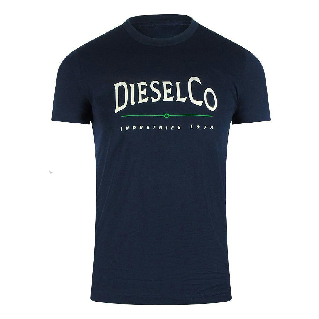 Diesel Men's Blue Industries Premium Cotton T-Shirt - Navy - Xs - Navy - 100% Cotton