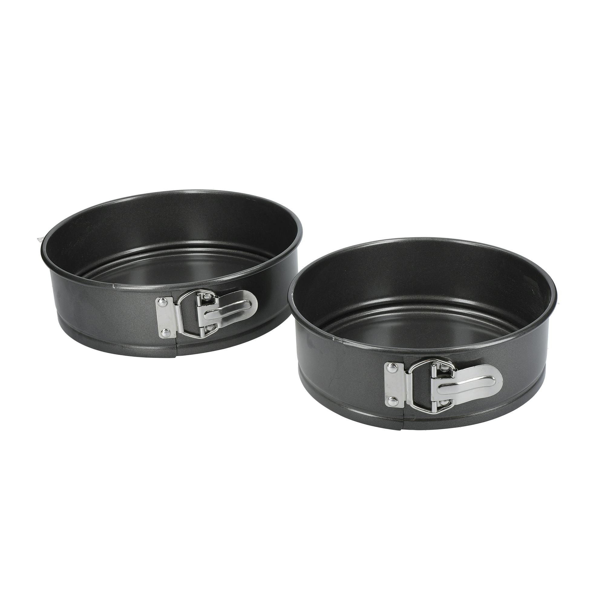 Rackhams Grey Twin Pack - Non-Stick 20Cm And 23Cm Spring Form Pans - Steel - Baking Tin