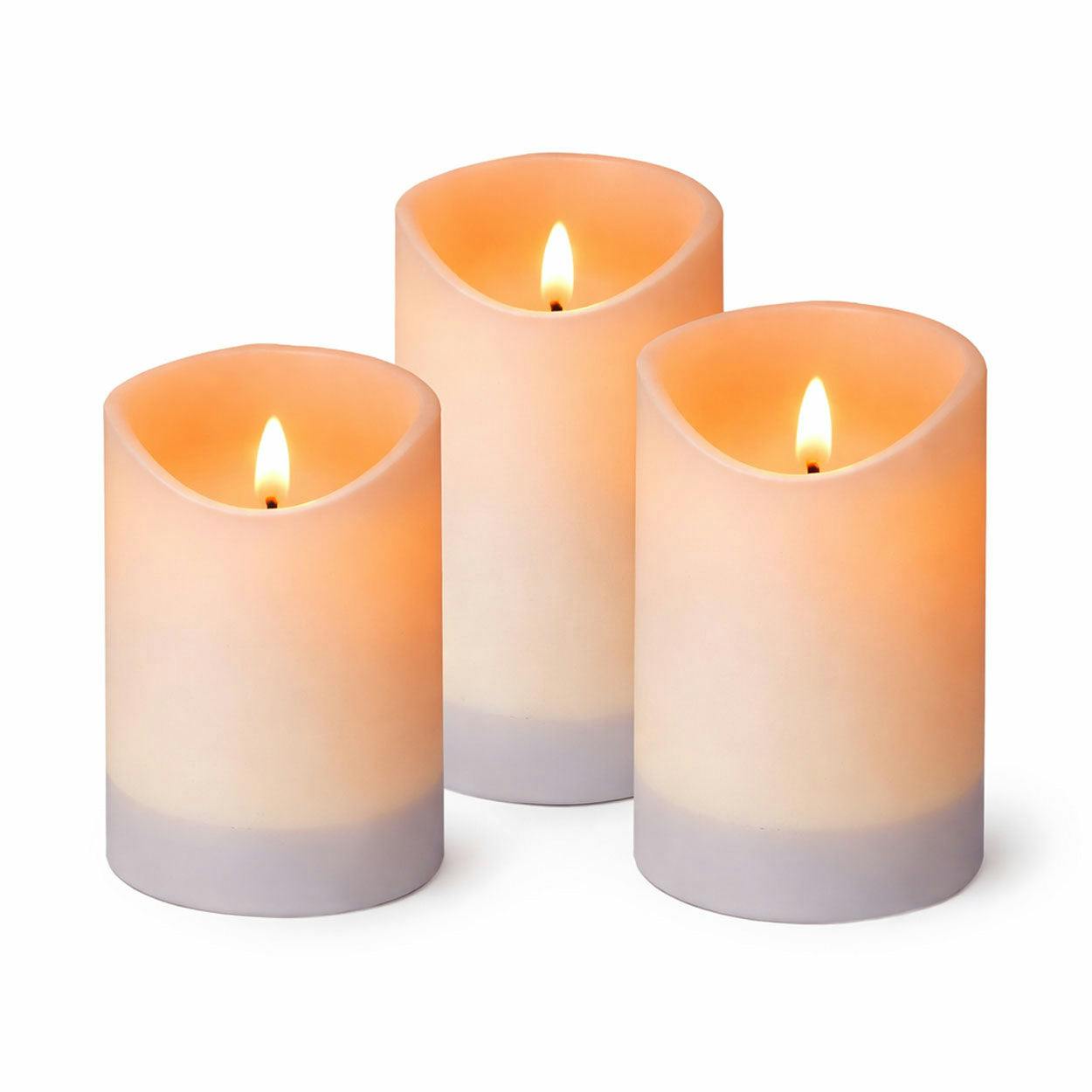 Rackhams Light Solar Led Candle Set – 3 Piece Flameless Outdoor Candles