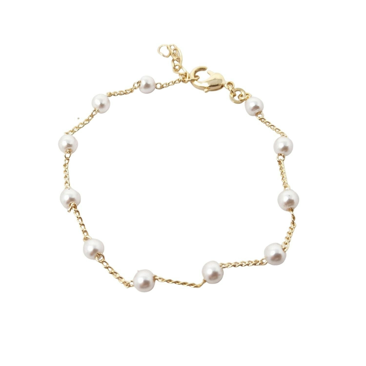 Harfi Gold 18Ct Vermeil Plated Essential Pearl Bracelet