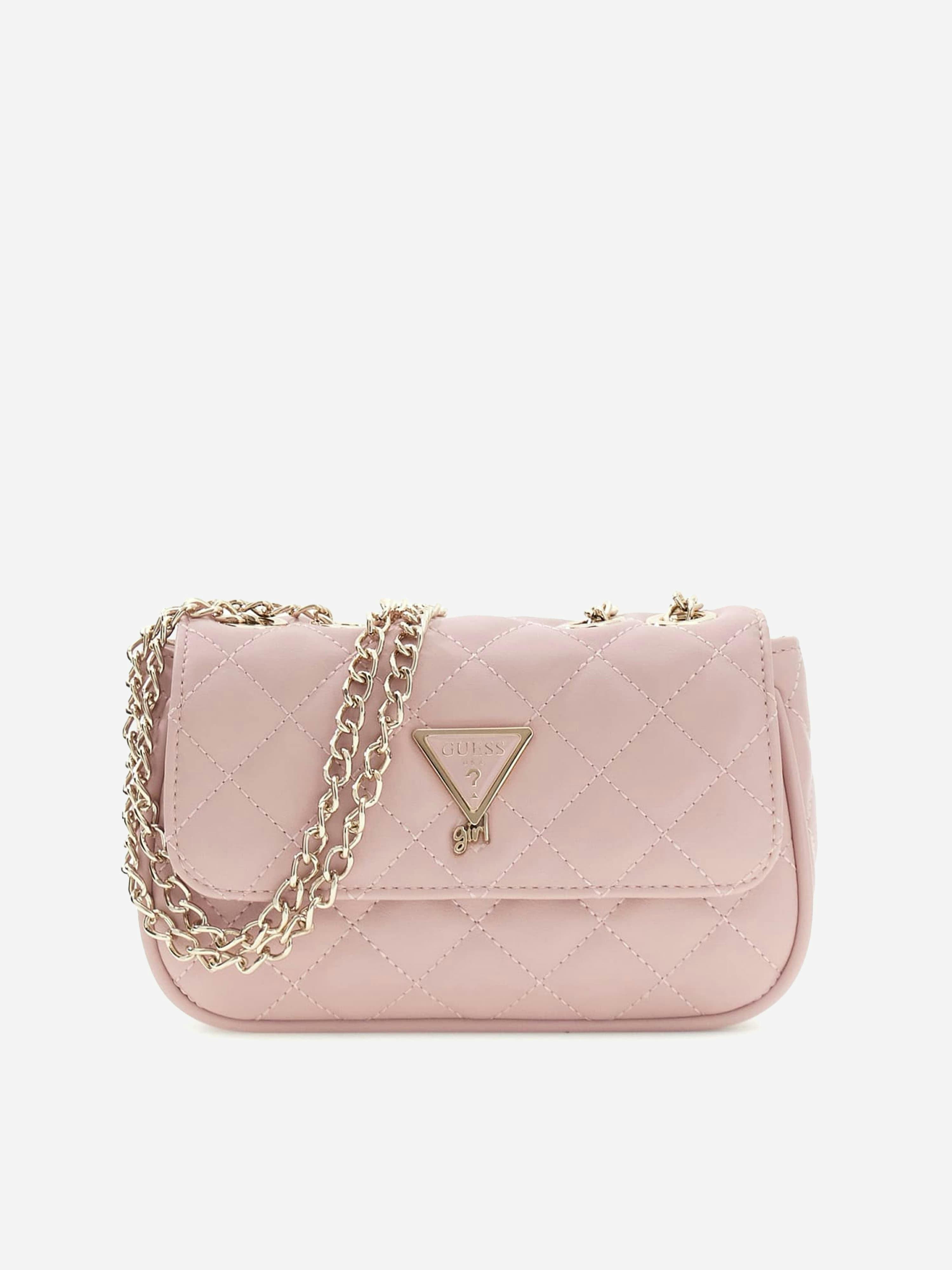 Guess Girls Pink Mini Convertible Crossbody Bag In (19Cm) - One Size