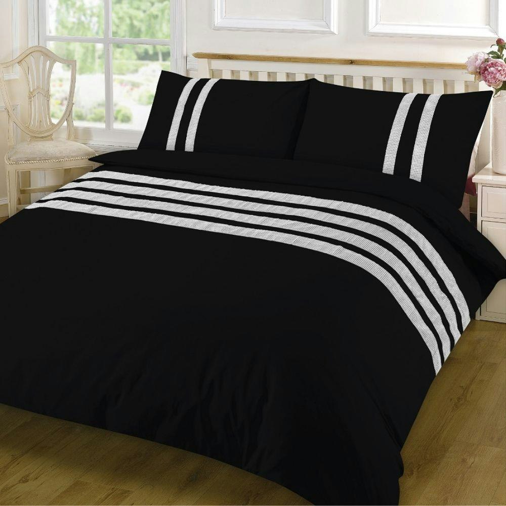 Homespace Direct Black Lace Dia Duvet Cover Set Bedding - Double