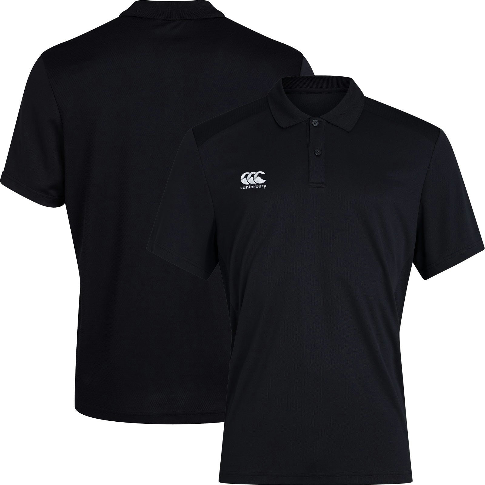 Canterbury Men's Black Club Dry Polo {Qa005726} - Small
