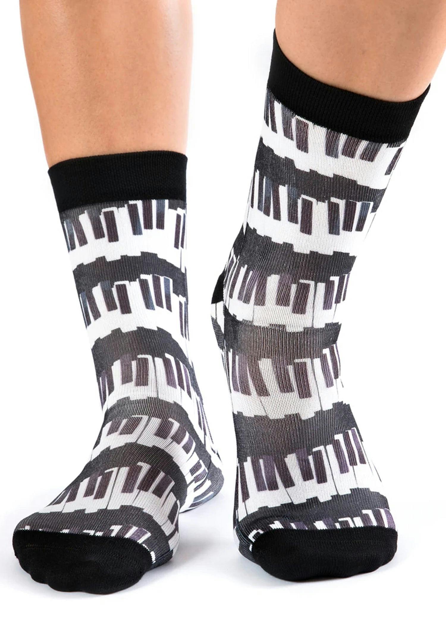 Jemsox Women's Ivories Piano Novelty Gift Socks