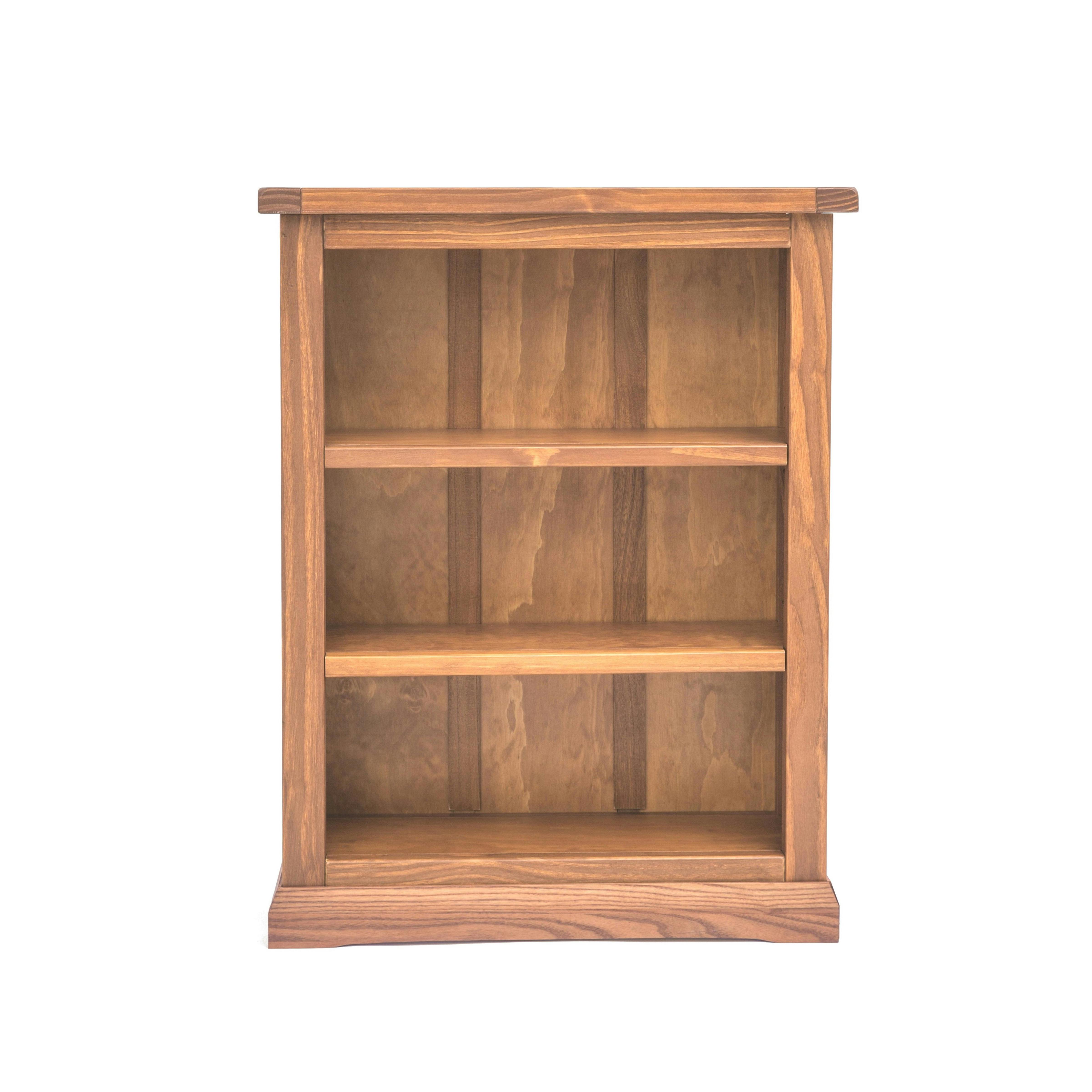 Tirolo 3 Shelf Bookcase - Light Brown Lacquered - Wood/Pine - 90x70x25cm - Image 2