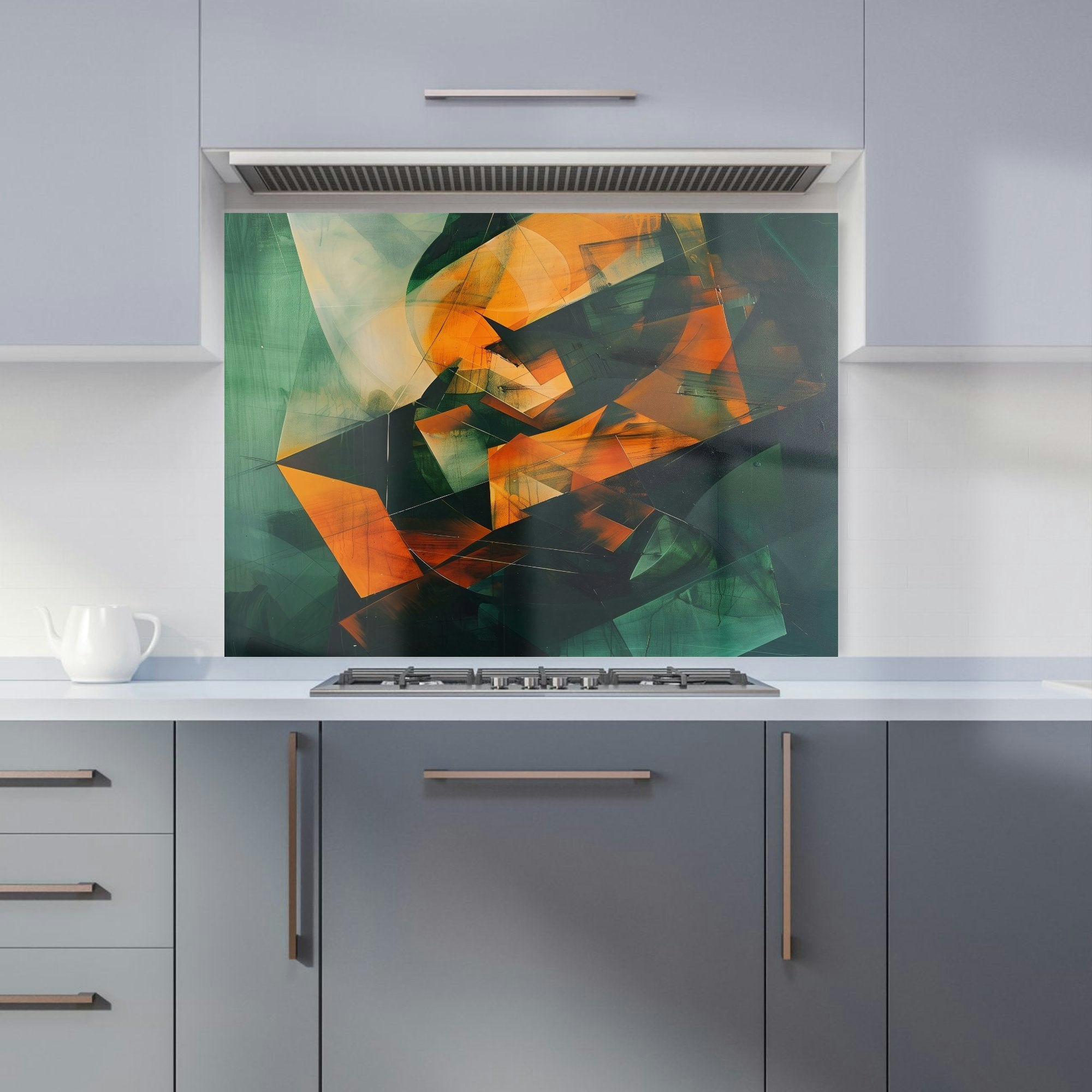 Rackhams - Designer Sharp Triangles Kitchen Splashback - W900mm X H650mm