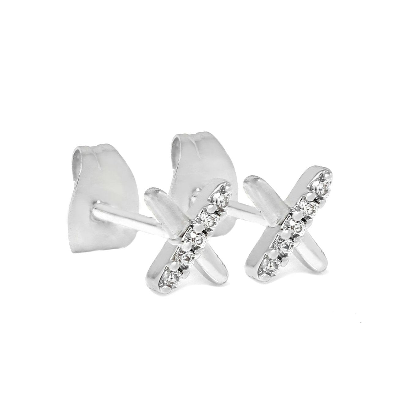 Say It With Silver Kiss Earrings - Plated