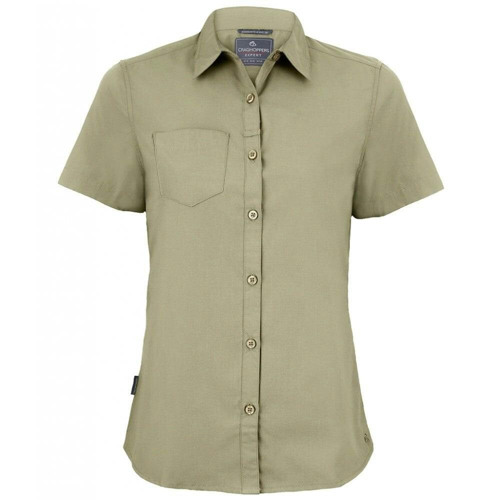 Craghoppers Womens/Ladies Expert Kiwi Short-Sleeved Shirt (Pebble Brown) - Brown/Green - Size 8 UK - Image 3