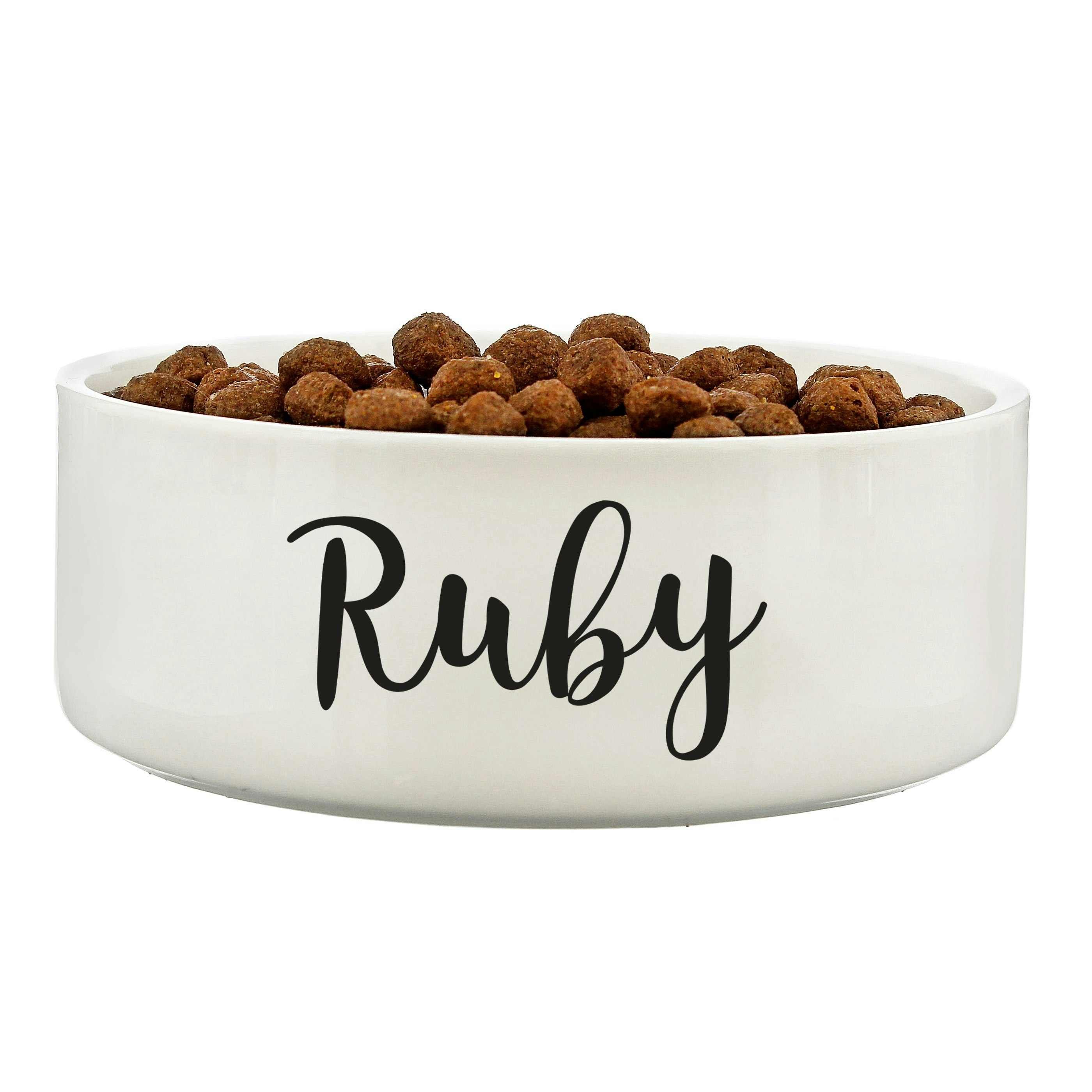 Personalised Memento Company White Personalised Any Name 14Cm Medium Pet Bowl