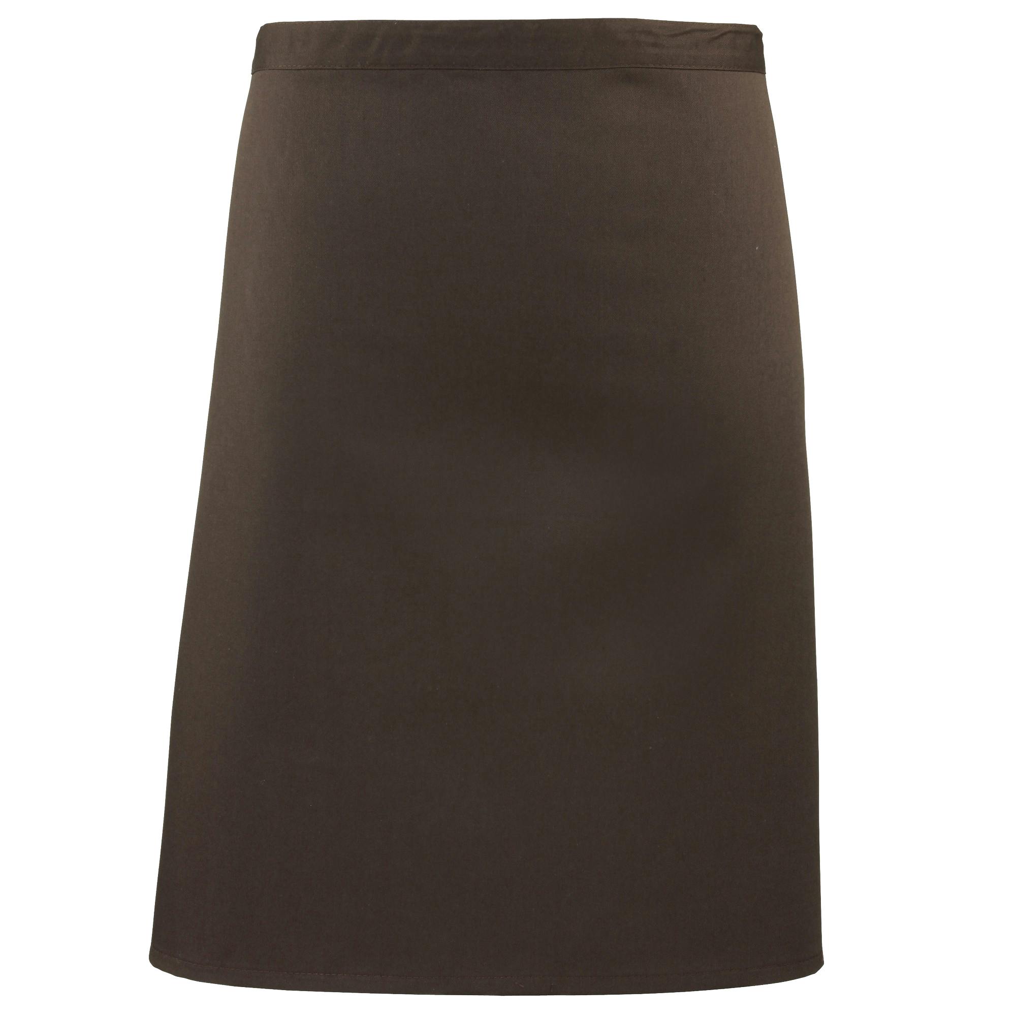 Premier (One Size, Brown) Ladies/Womens Mid-Length Apron (Pack Of 2) - Image 2