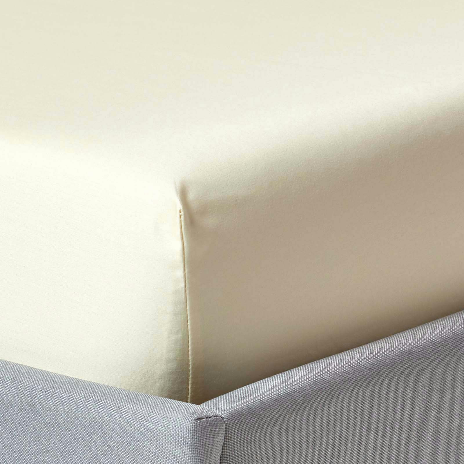 Homescapes Cream Premium 1000 Tc Egyptian Cotton Sateen Weave Fitted Sheet – 46 Cm Extra Deep - Super King