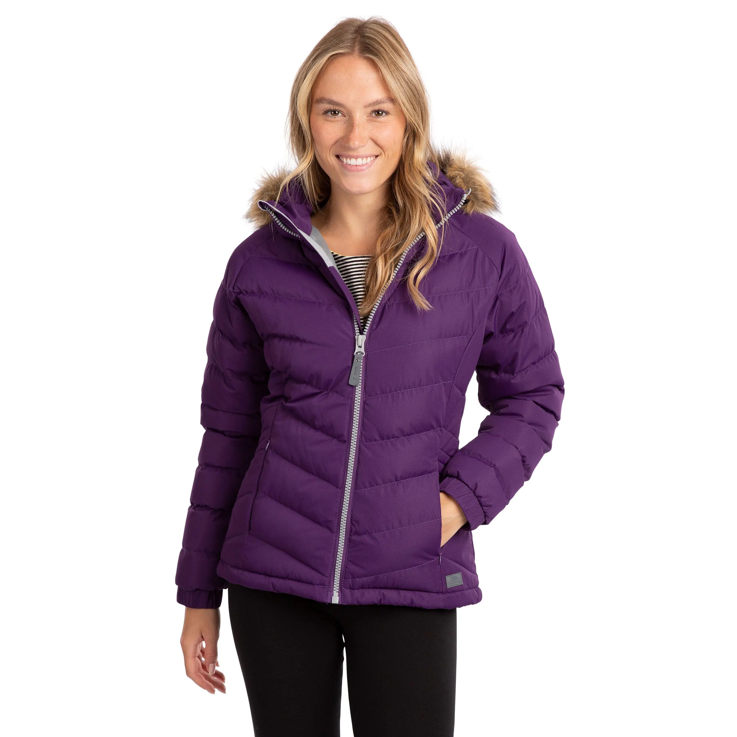 Trespass Women's Purple Nadina Waterproof Padded Jacket - Small