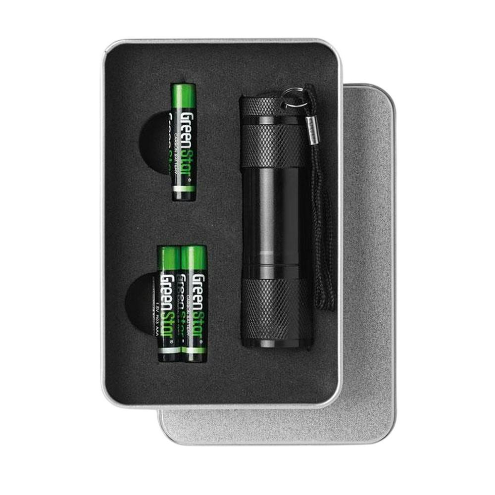 Midocean Black Led Plus Led Hand Torch (Batteries Included) - One Size