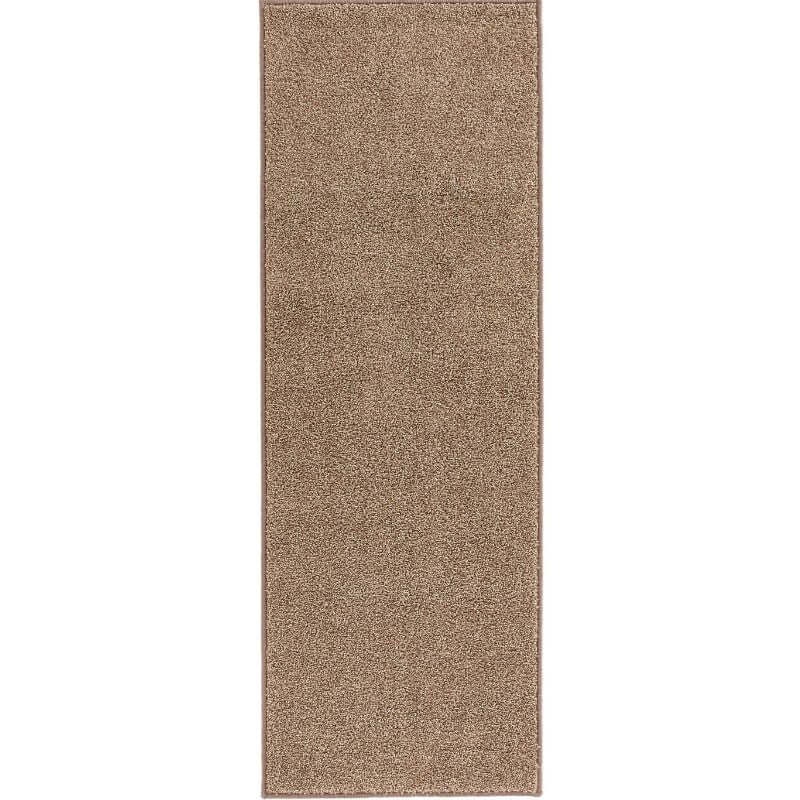 Hanse Home Beige Modern Plain Velour Rug - 80X300 Cm
