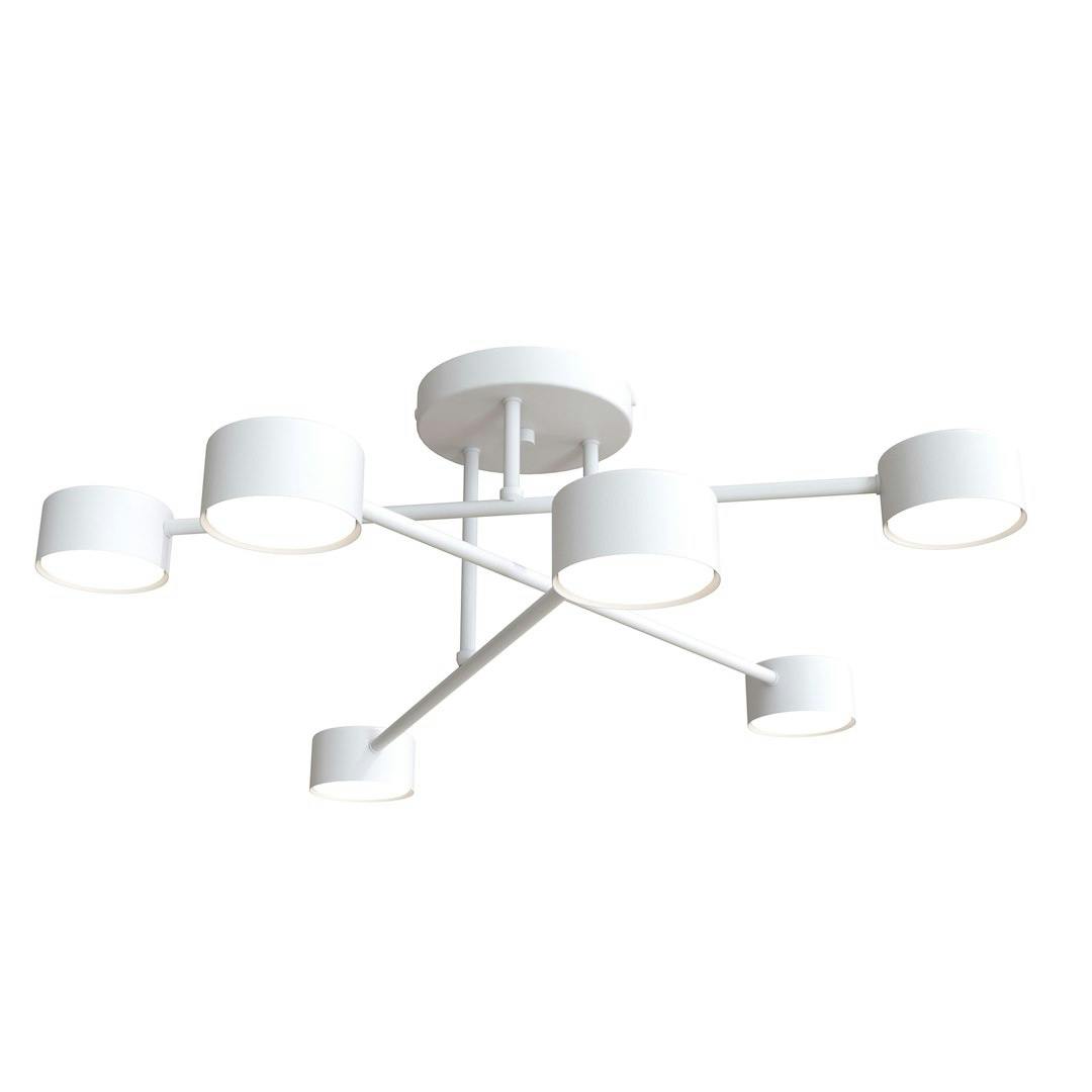 Rackhams White Halo Ceiling Lamp 6 X Gx53