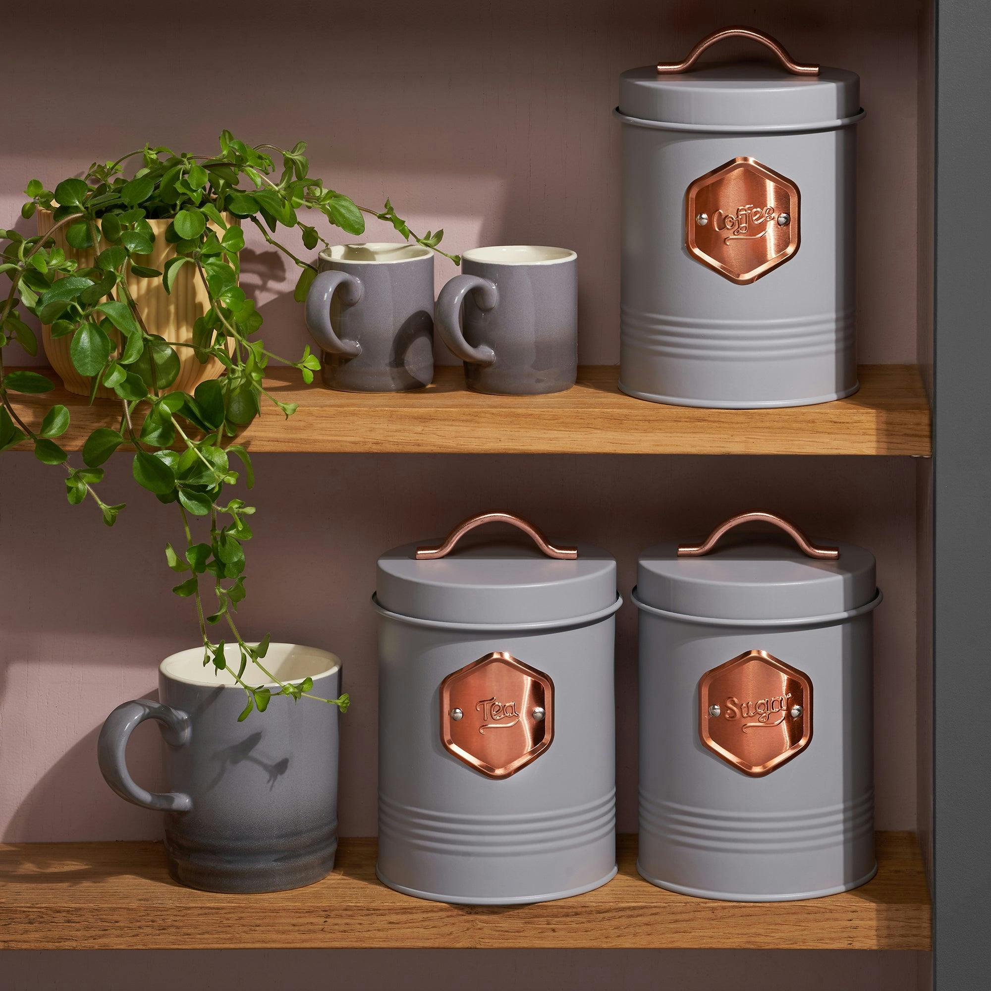 Cooks Professional Grey 3 Piece Kitchen Storage Set | / Copper - Image 3