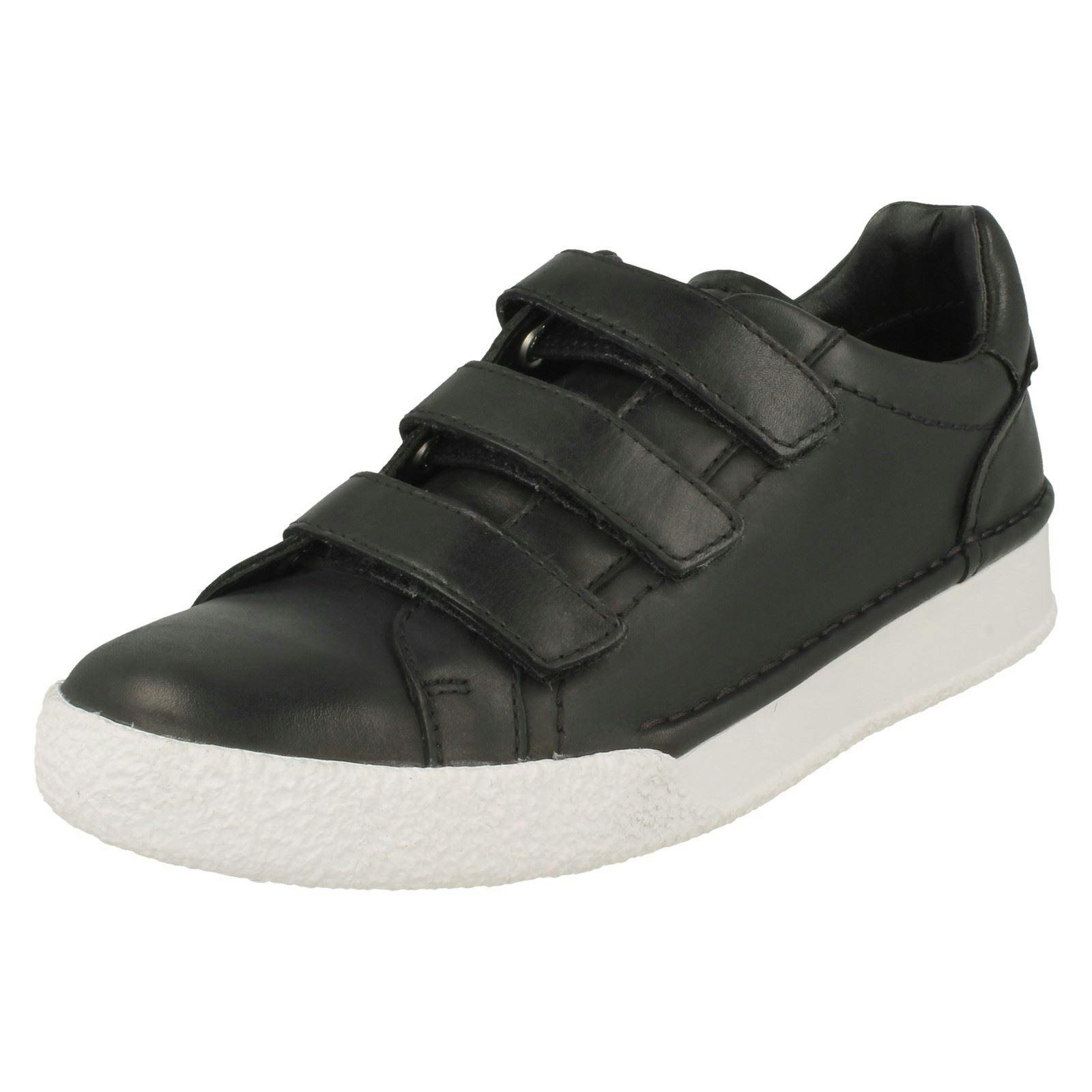 Clarks Women's Black Hook And Loop Fastening Trainers Craftcup Strap - Uk 4.5