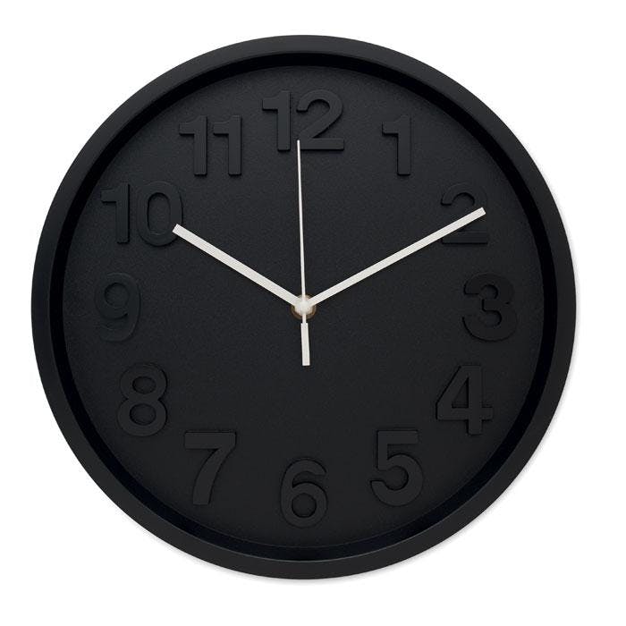 Rackhams Black Muro Wall Clock - One Size - 100% Mixed