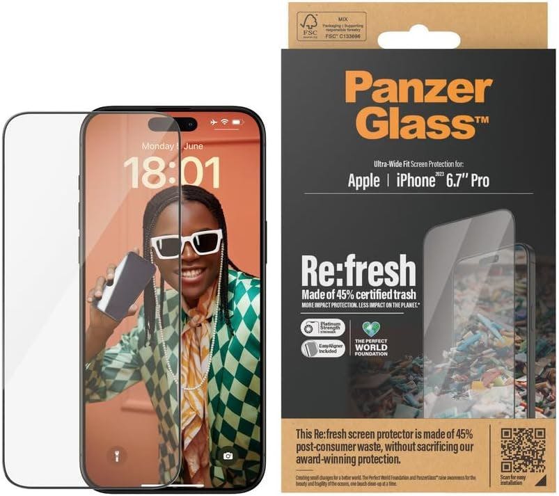 Panzerglass Panzer Glass Ultra Wide Fit Refresh Screen Protection For Iphone 15 Pro Max 6.7" - 2824