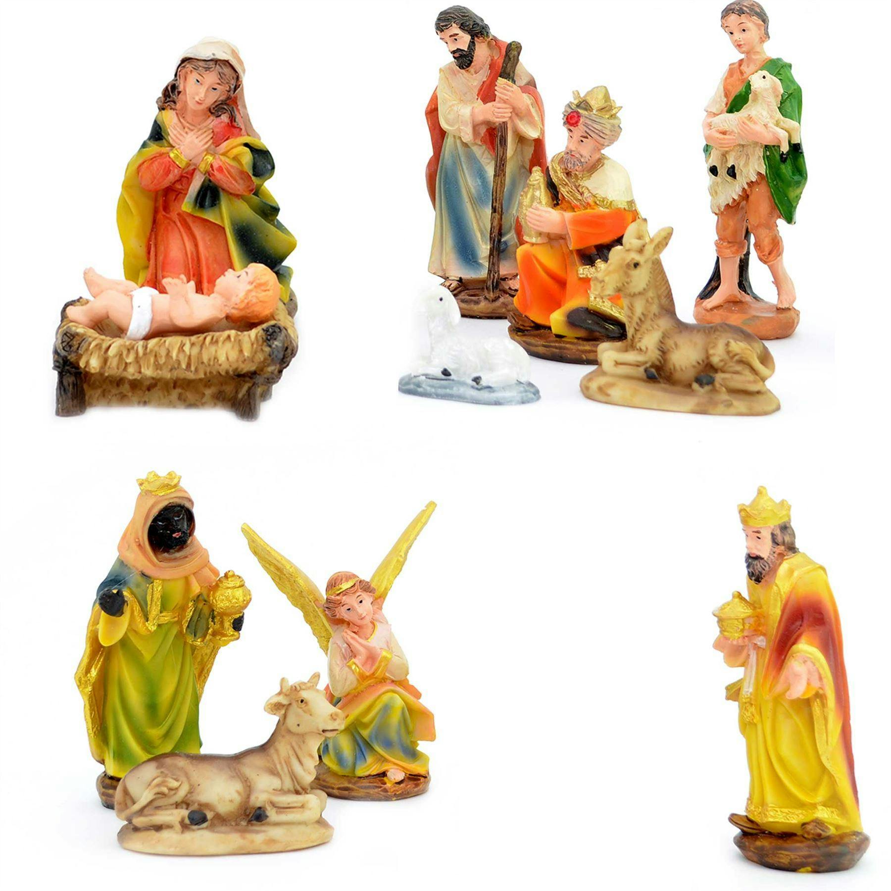 Rackhams 11Cm Handmade Wooden Nativity Scene Stable Decoration For Indoor Christmas Displays