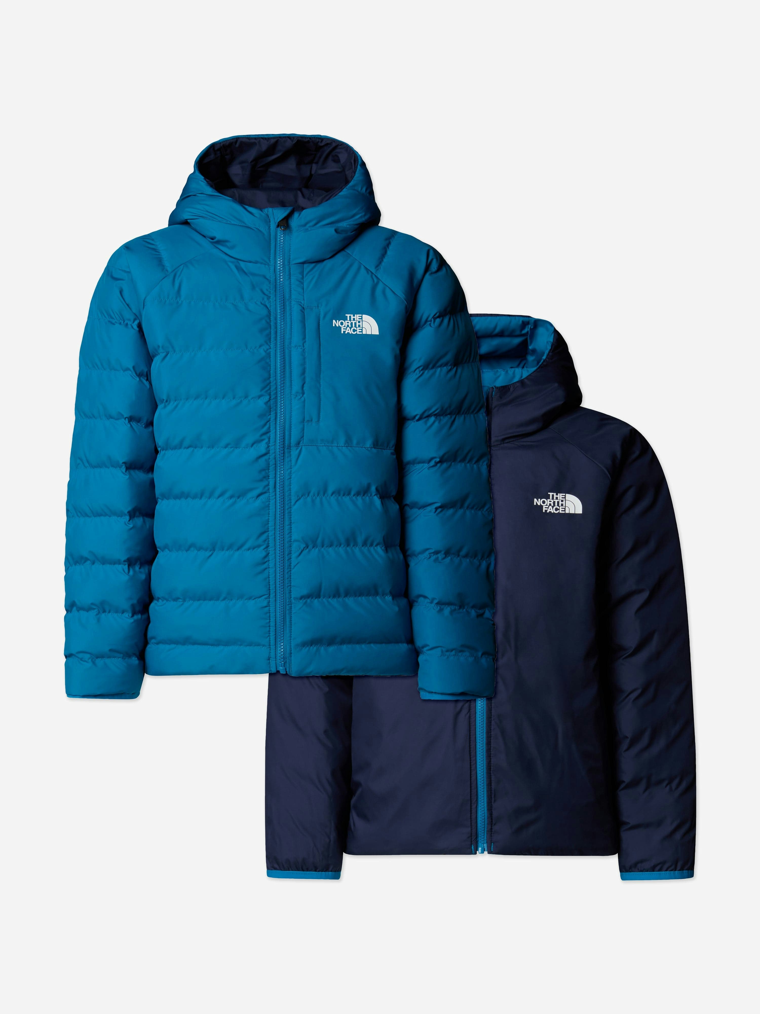 The North Face Boys Blue Reversible Perrito Hooded Jacket In - Xxl 18 - 20 Yrs