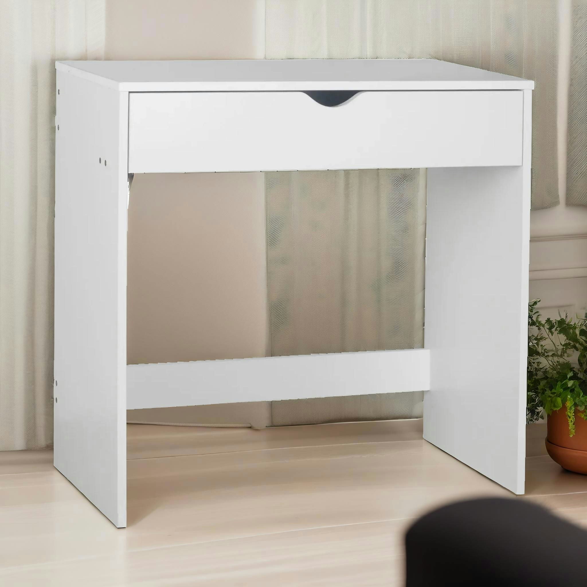 Rackhams White 1 Drawer Dressing Table