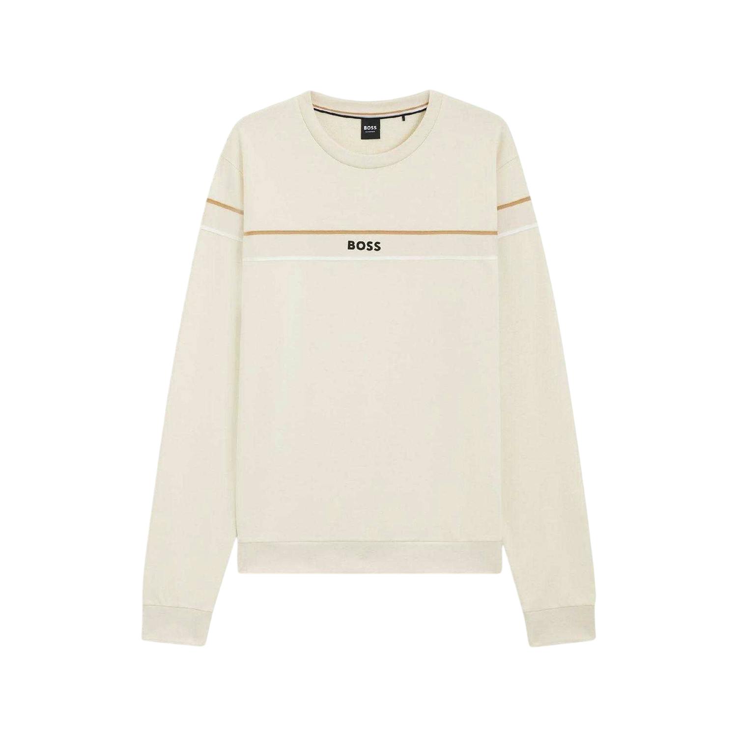Boss Men's White Cotton Sweatshirt - Xl - 100% Cotton