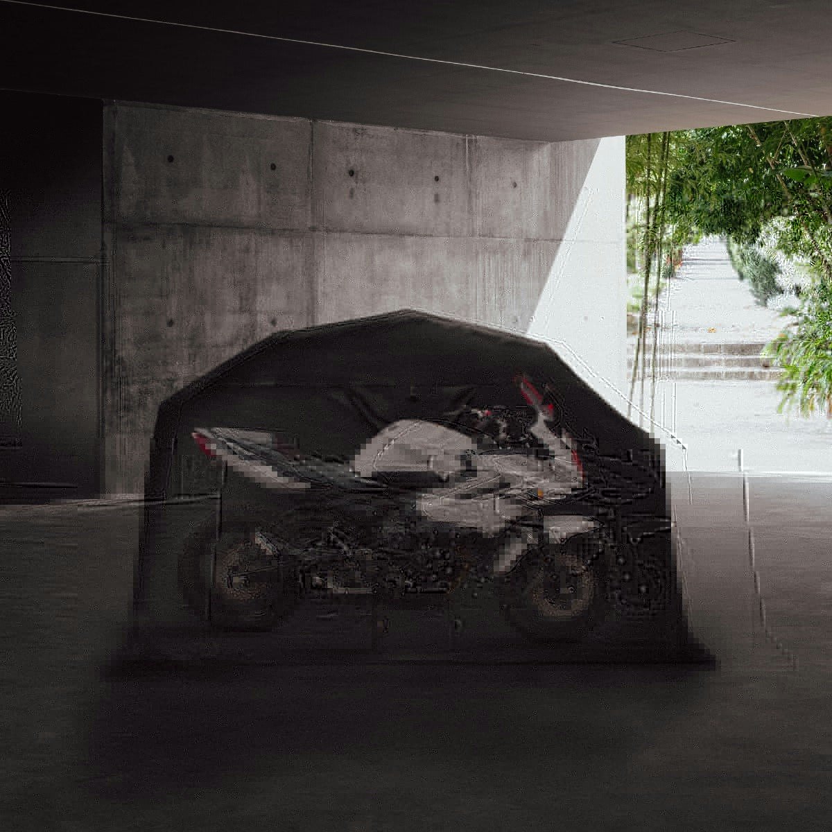 Monstershop Black Motorbike Tent