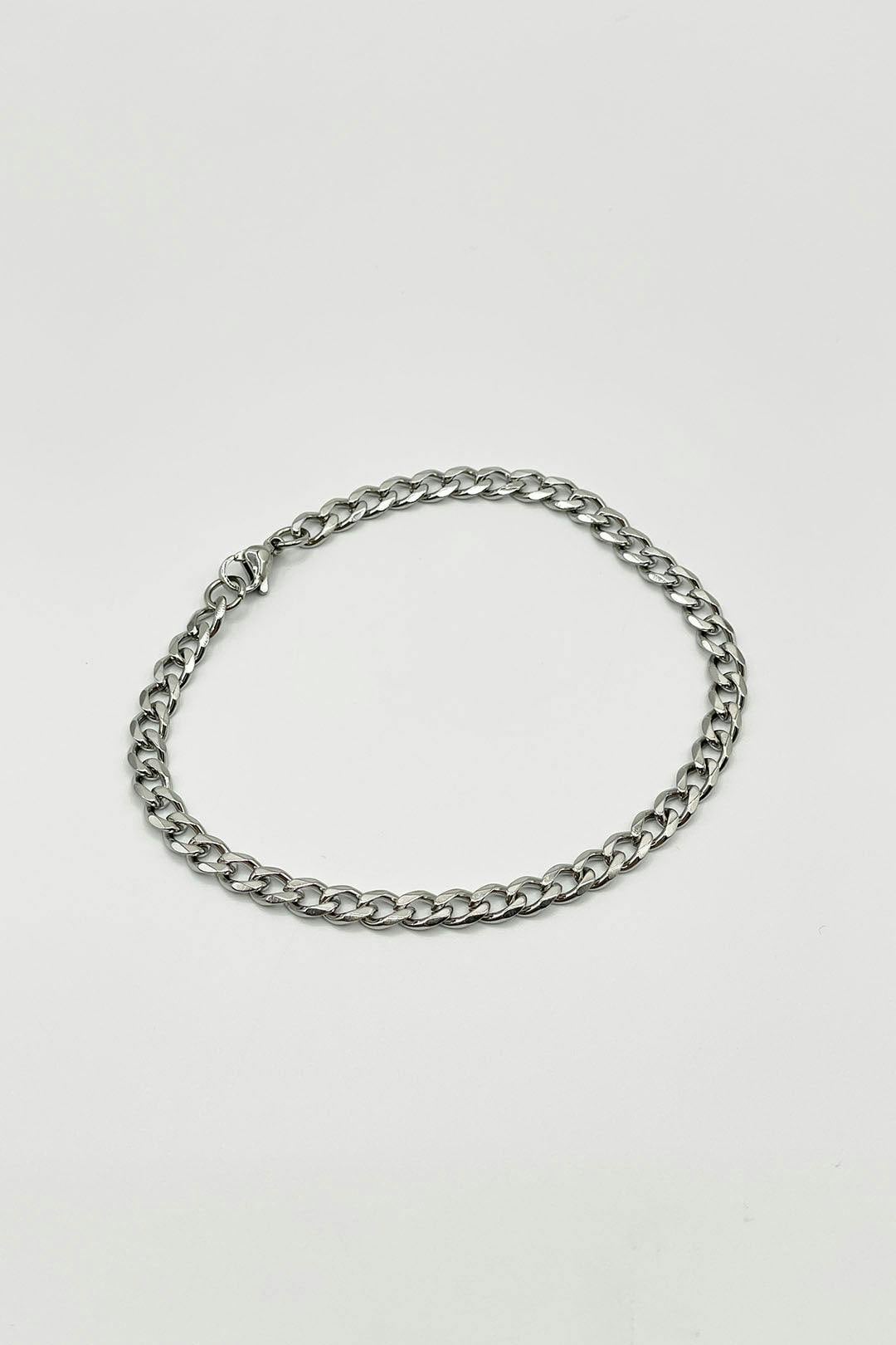 Svnx Unisex Silver Cuban Bracelet 5Mm In - Image 4