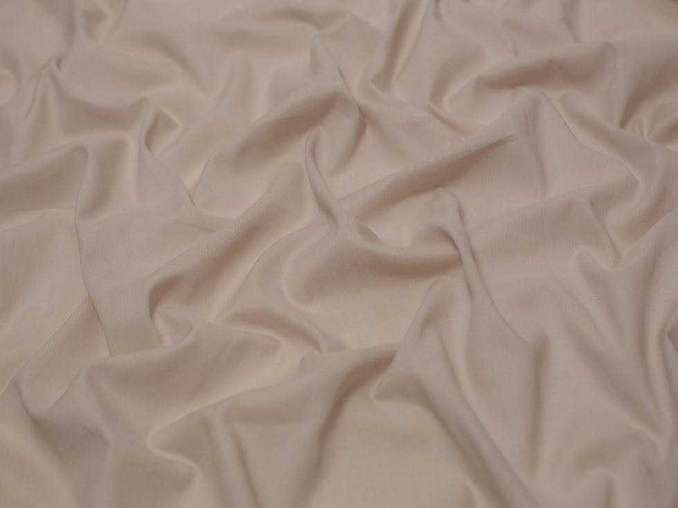 Minerva Cream Core Range Cotton Voile Fabric - Plain Design Dressmaking Fabric, 140 Cm / 56" Wide - Per Metre