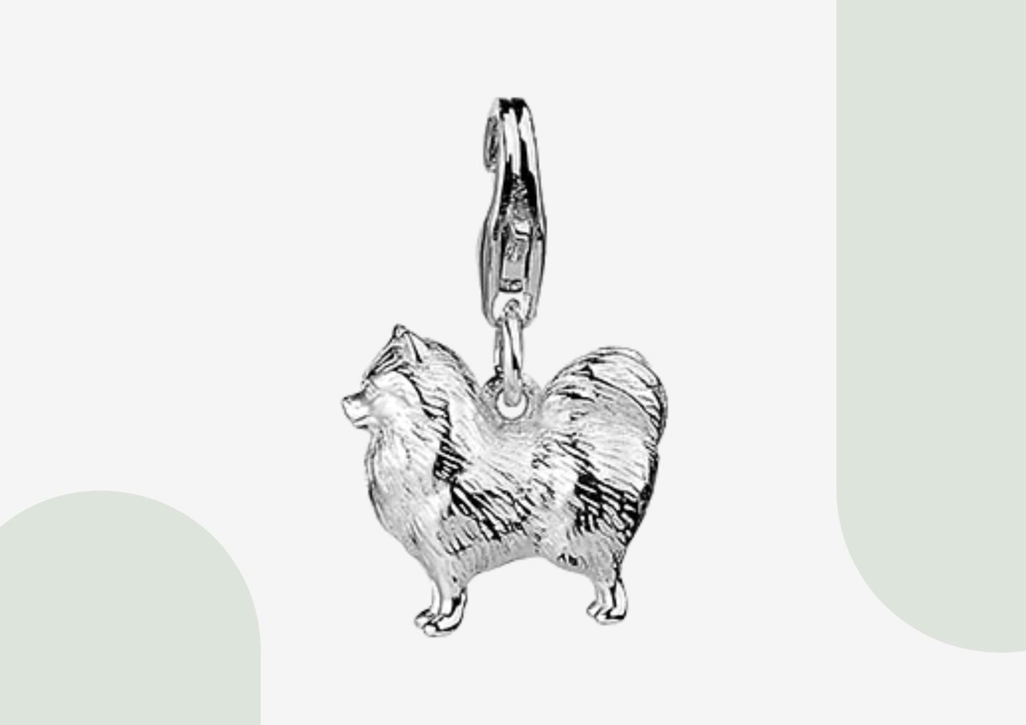 Mylee London Silver Pomeranian Charm - No - Clip On Charm
