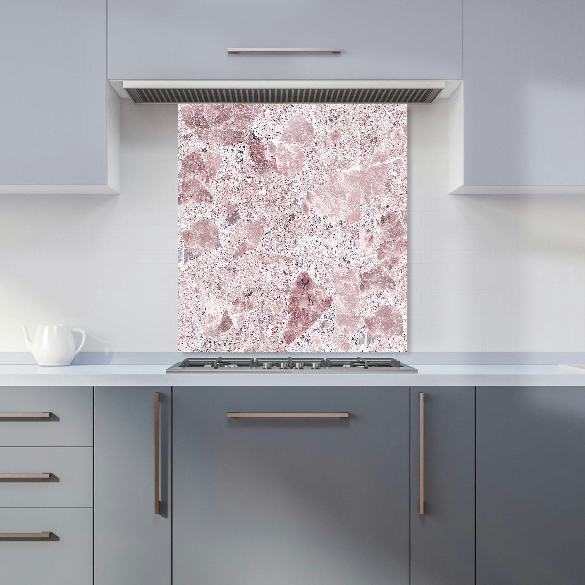 Warren Reed Pink - Designer Dusty Quartz Effect Kitchen Splashback - W600mm X H650mm