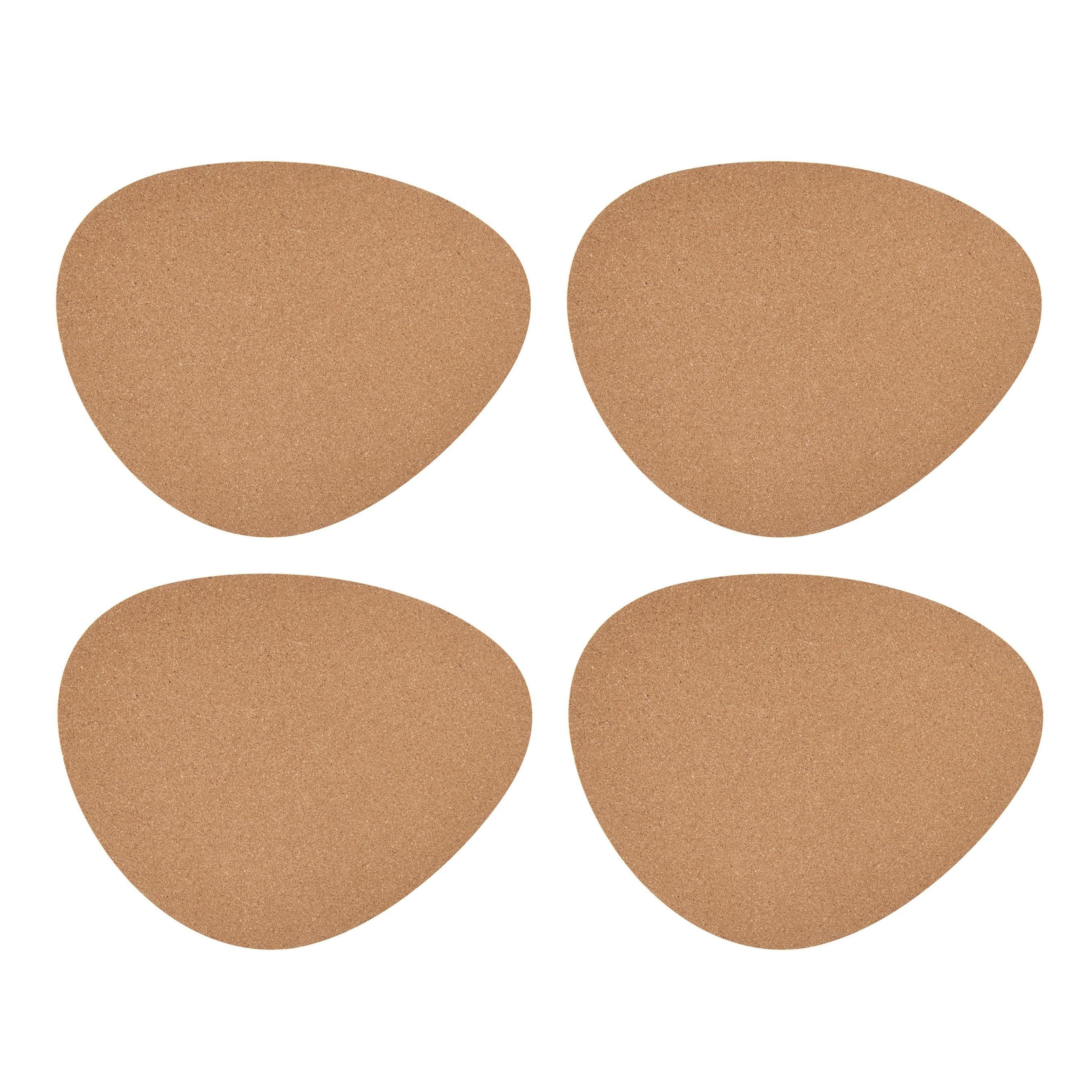 Mikasa 4pc Cork Pebble Placemats, Natural, 38cm x 30cm, Tagged - Image 2