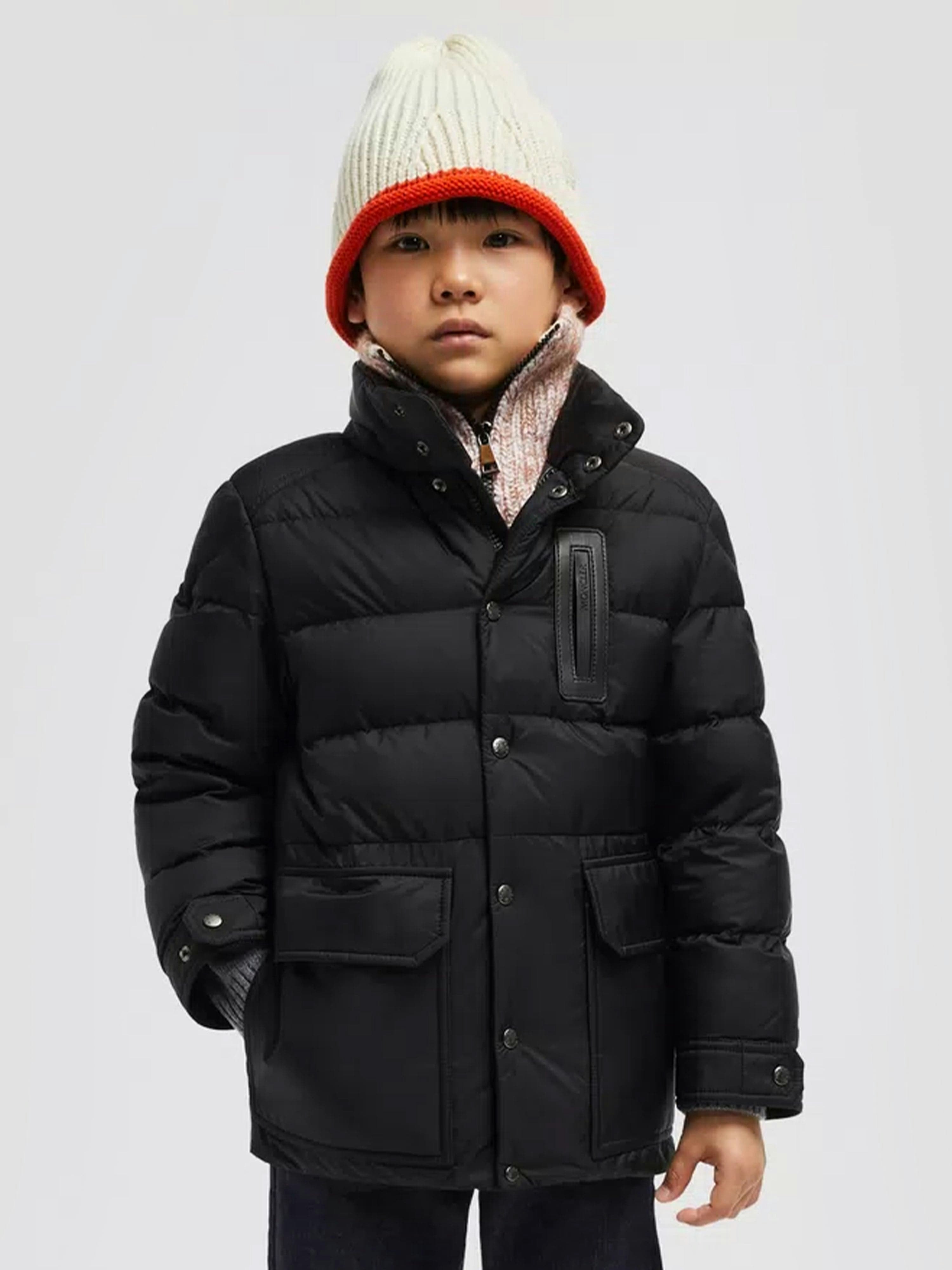 Moncler Enfant Boys Black Down Padded Klopas Short Parka In - 10 Yrs