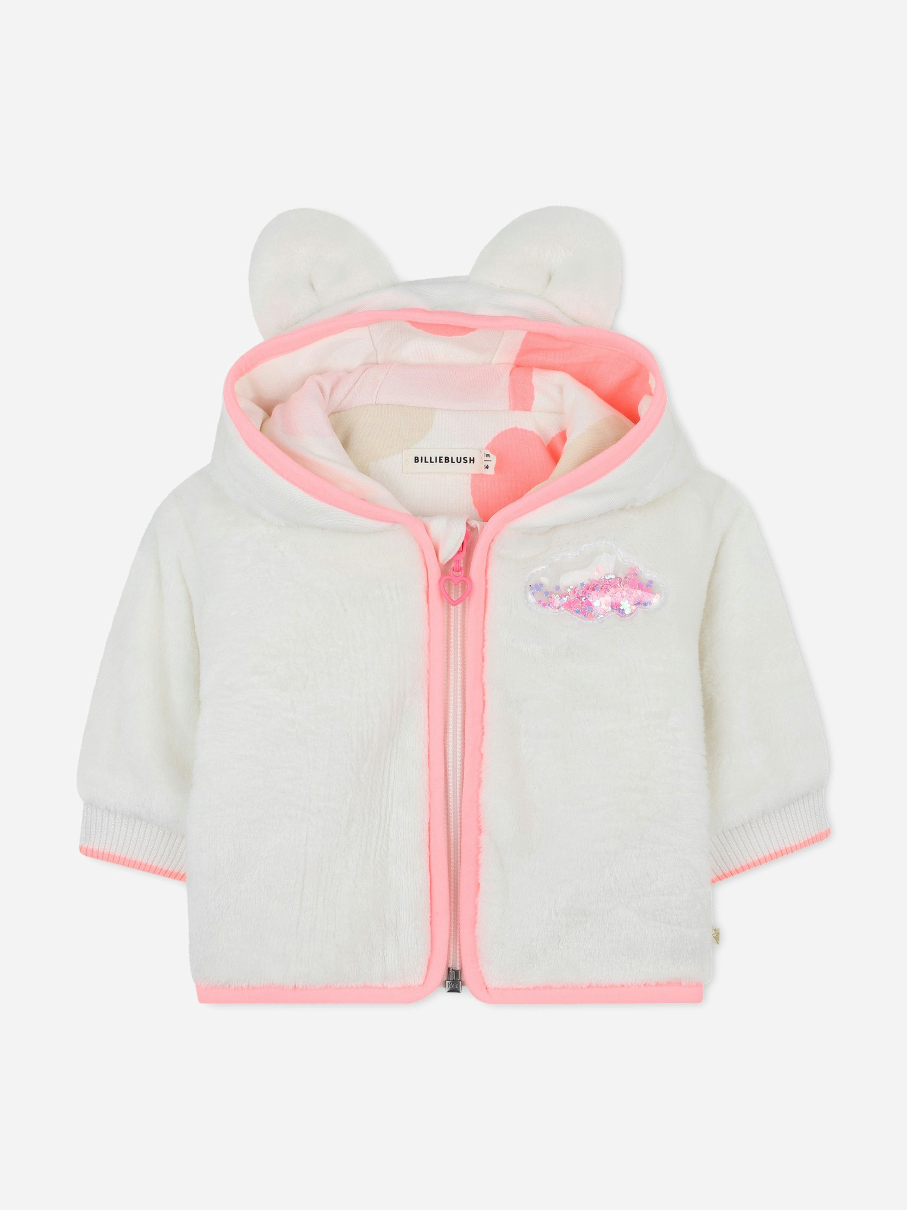 Billieblush Women's Ivory Baby Girls Faux Shearling Jacket In - 3 Mths