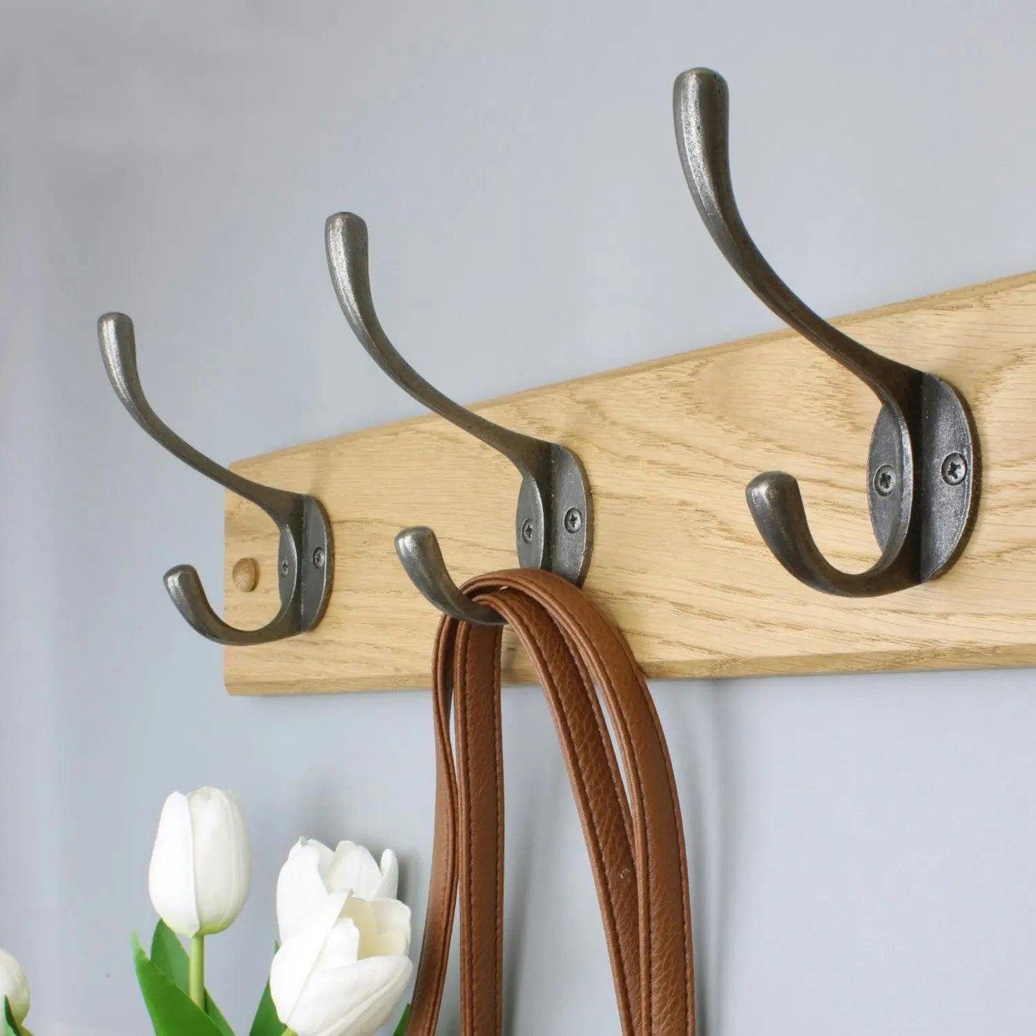 Rackhams Antique Cast Iron Victorian School House Style Hat And Coat Hooks - Single Hook