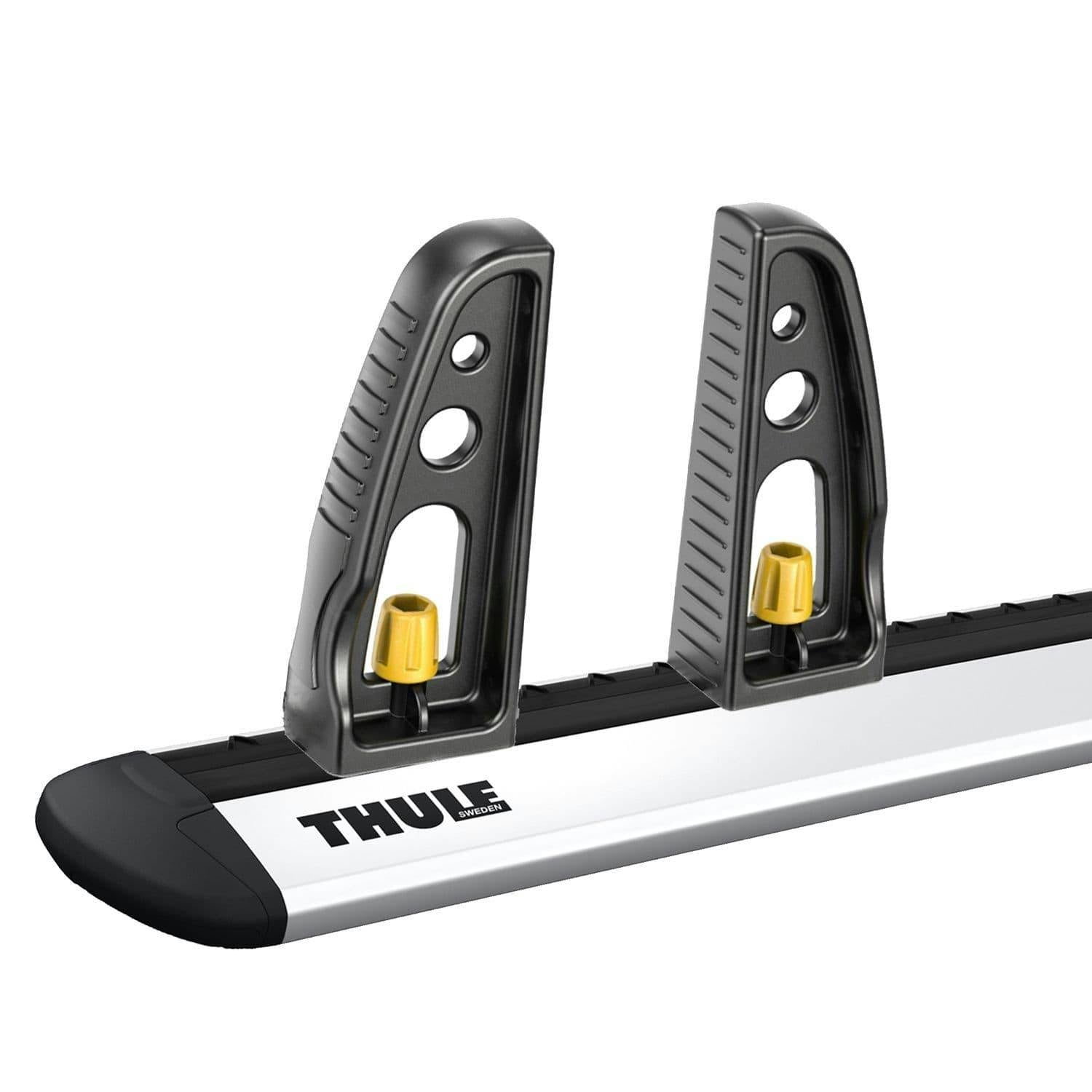 Black Load Stops For Thule Wingbar Evo Roof Rack Bars T Track - Pair