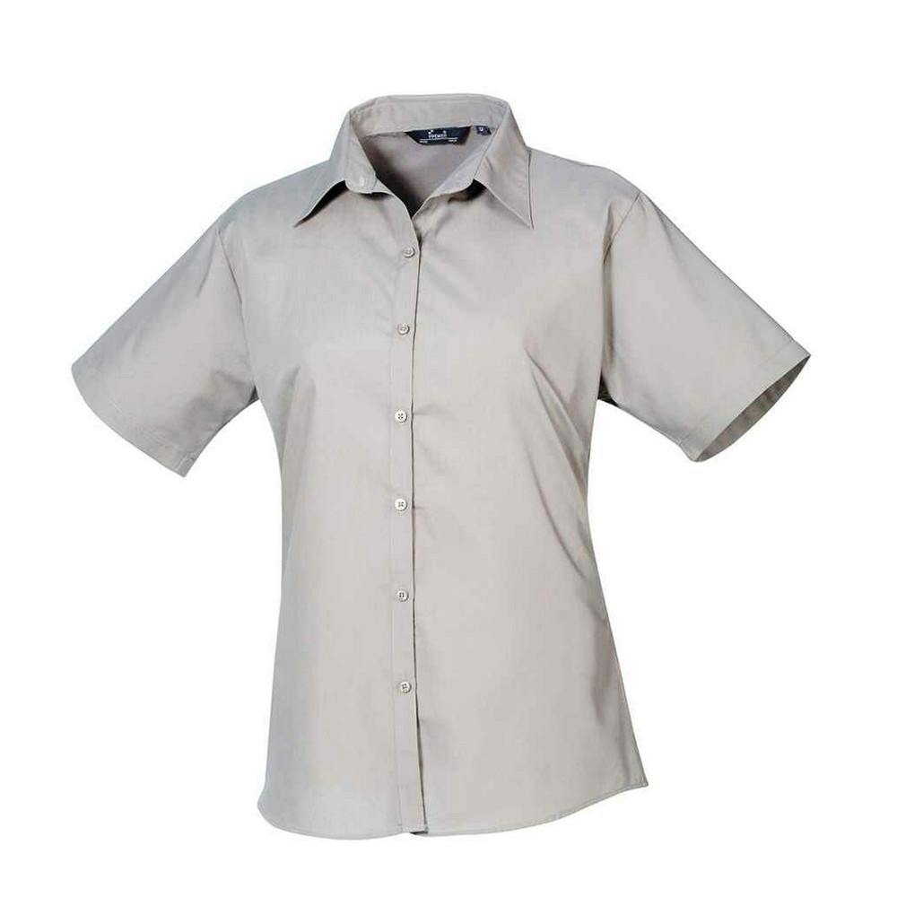 Joom Premier Women's Silver / Poplin Short-Sleeved Blouse Cm - Image 4