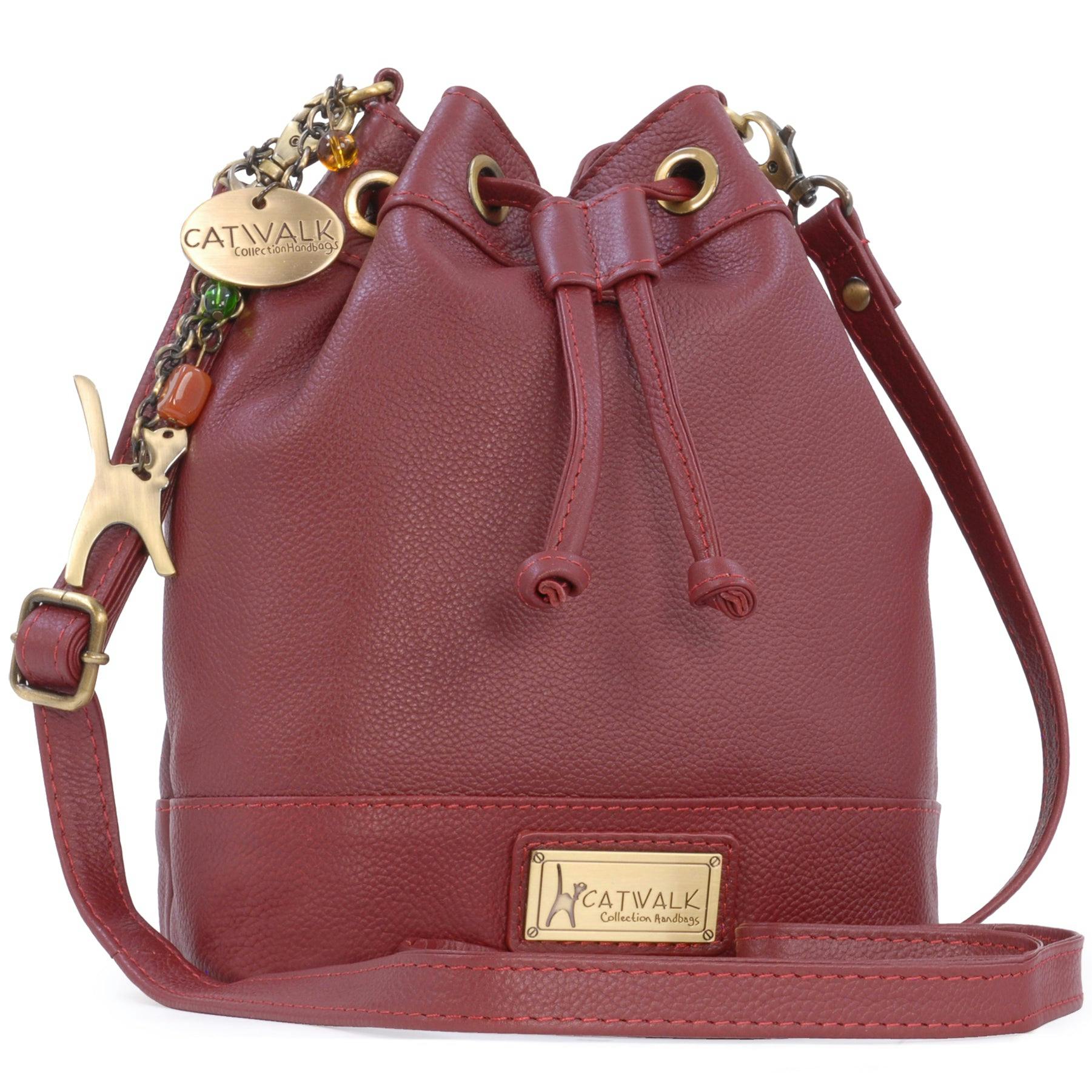 Catwalk Collection Handbags Red Rochelle - Bucket Bag