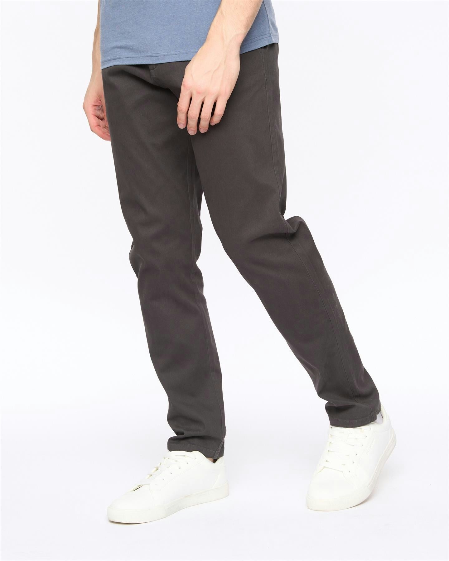Crosshatch Men's Roysden Chinos Charcoal - W36 L34